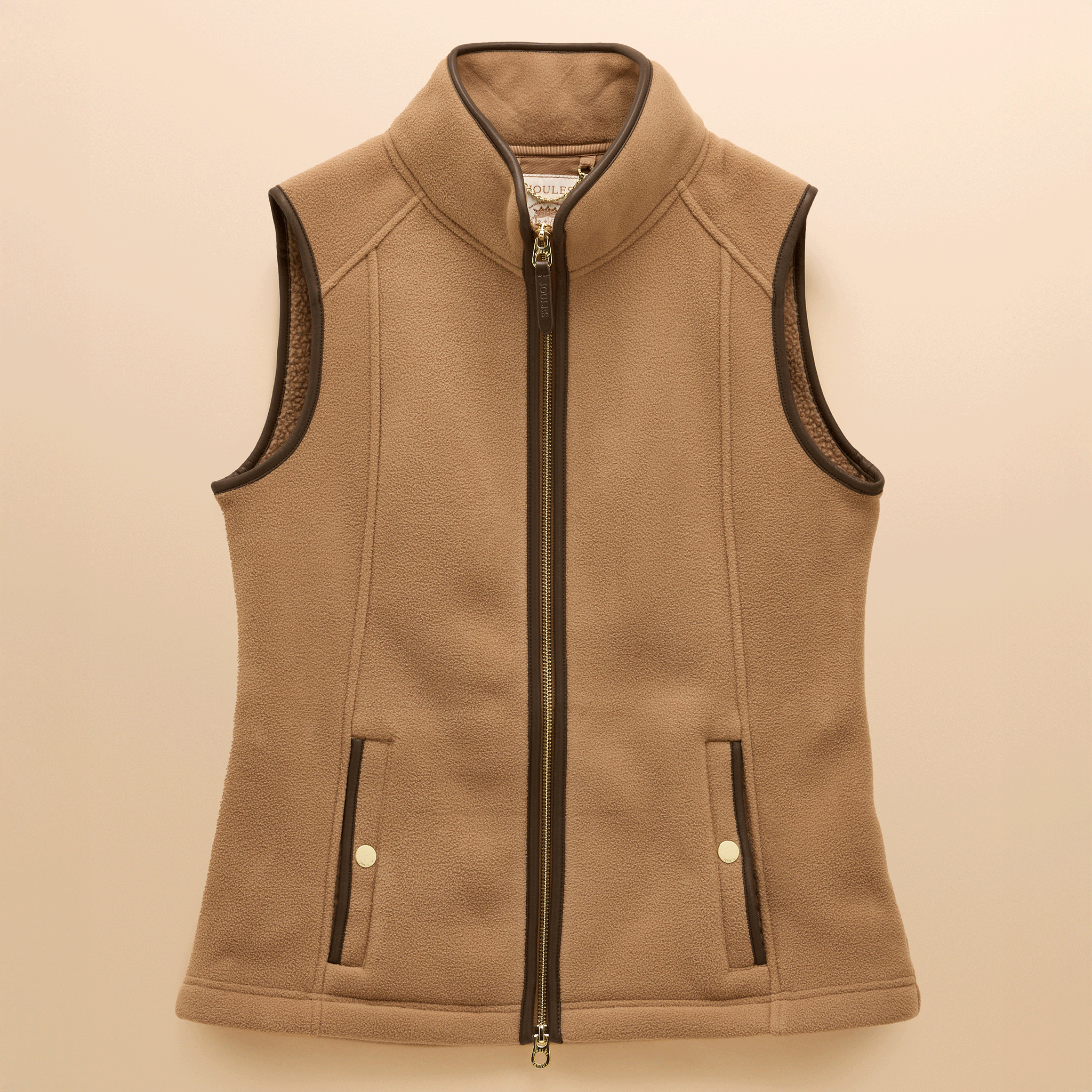 Joules Heritage Regular Fleece Gilet Tan