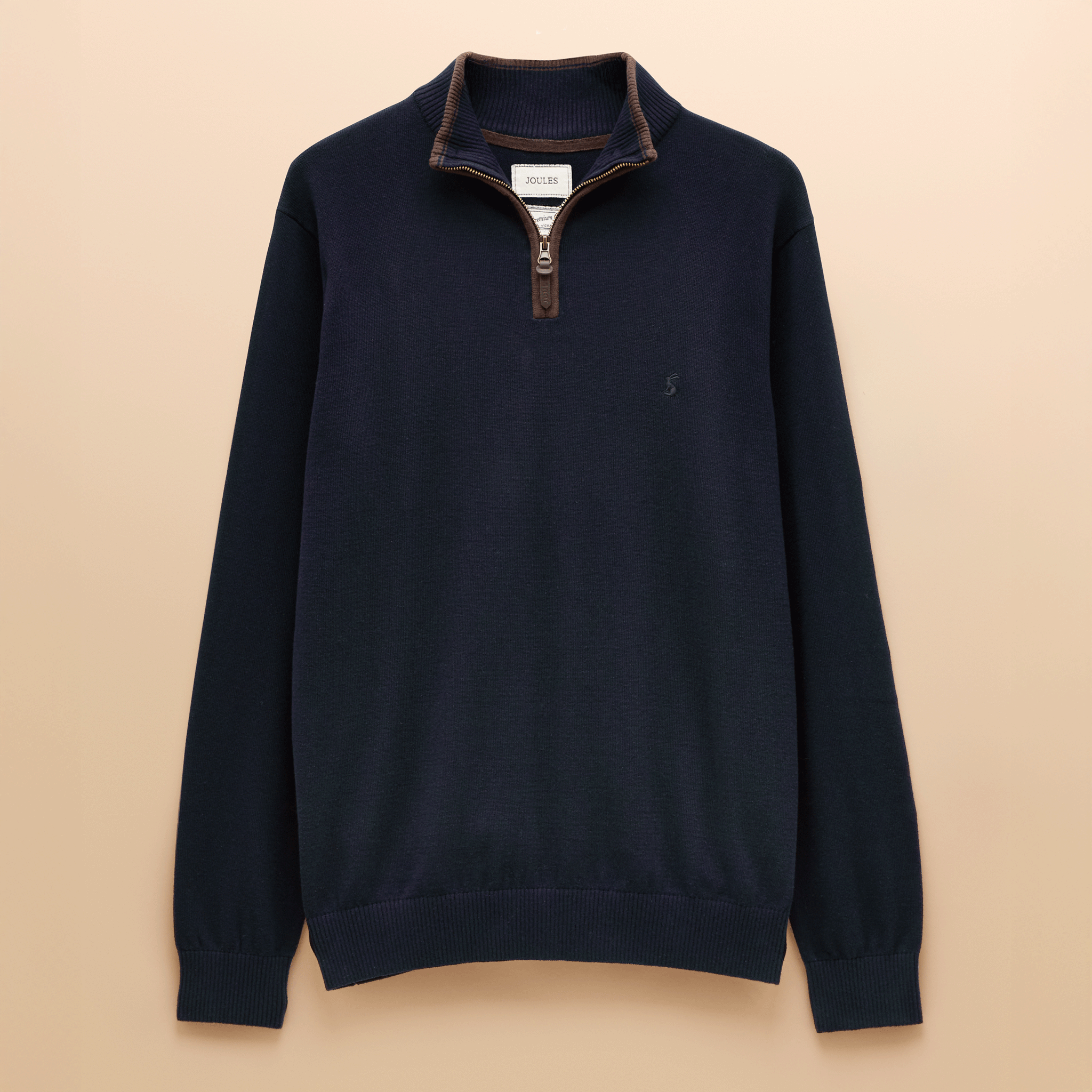 Joules Hillside Quarter Zip Knitted Jumper Navy Blue