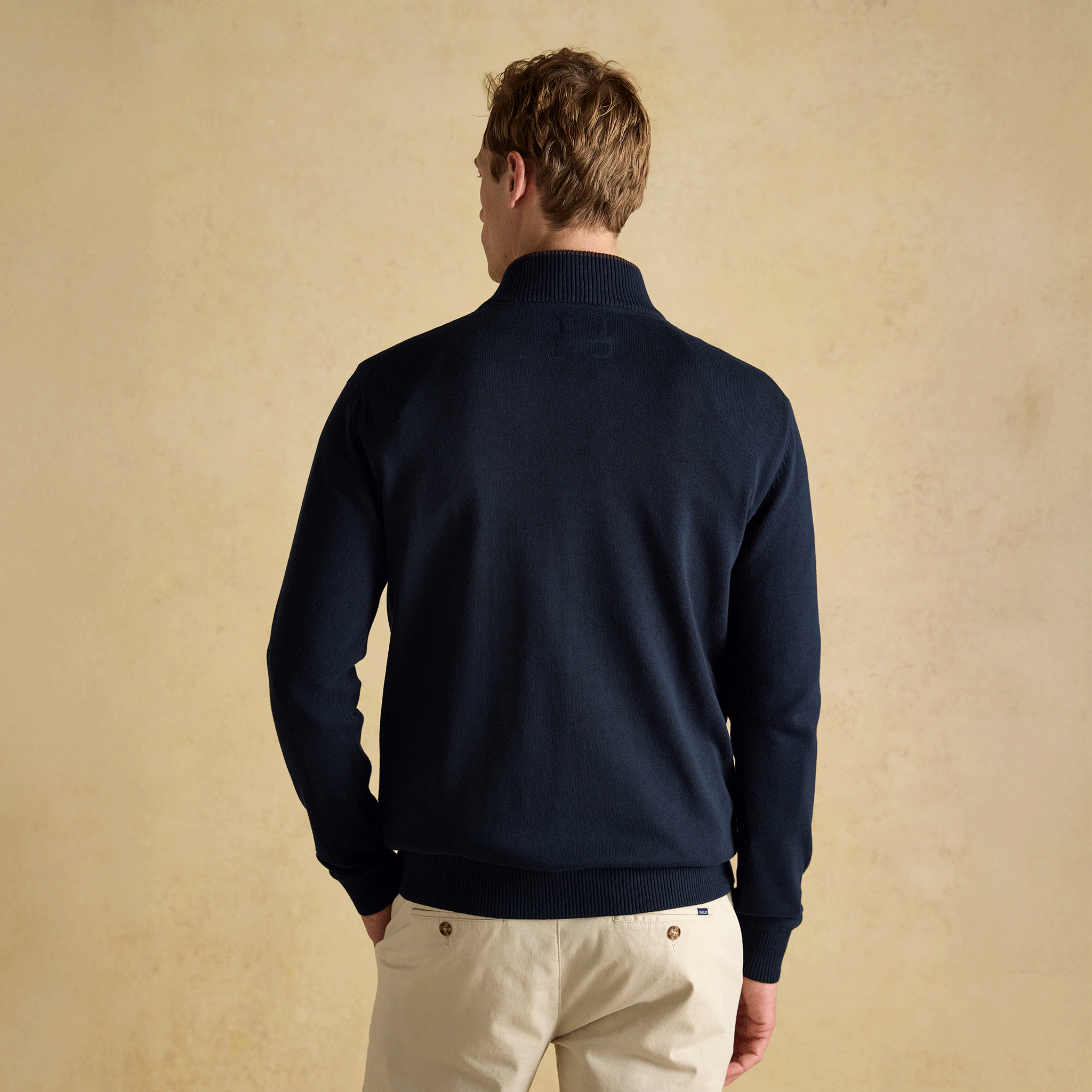 Joules Hillside Quarter Zip Knitted Jumper Navy Blue
