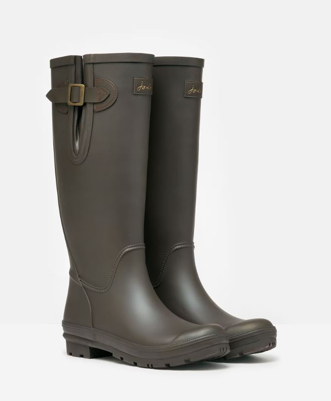 Joules Houghton Adjustable Tall Wellies Chocolate Brown 2