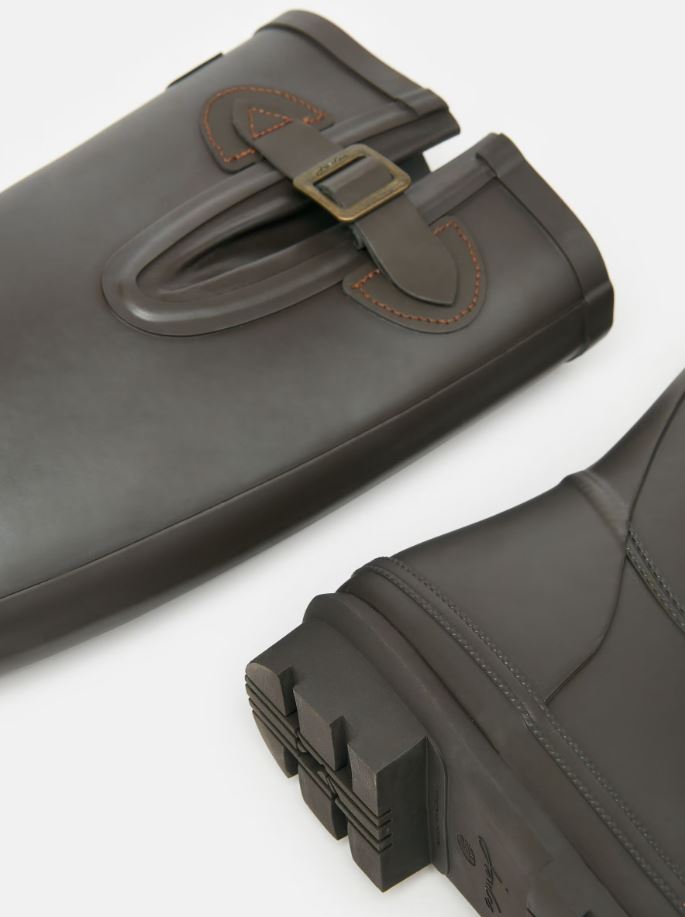 Joules Houghton Adjustable Tall Wellies Chocolate Brown 6