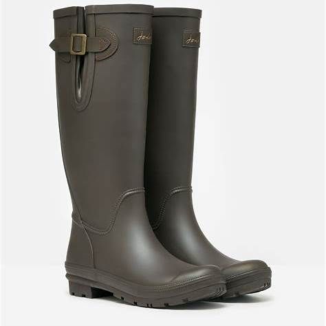 Joules Houghton Adjustable Tall Wellies Chocolate Brown 7