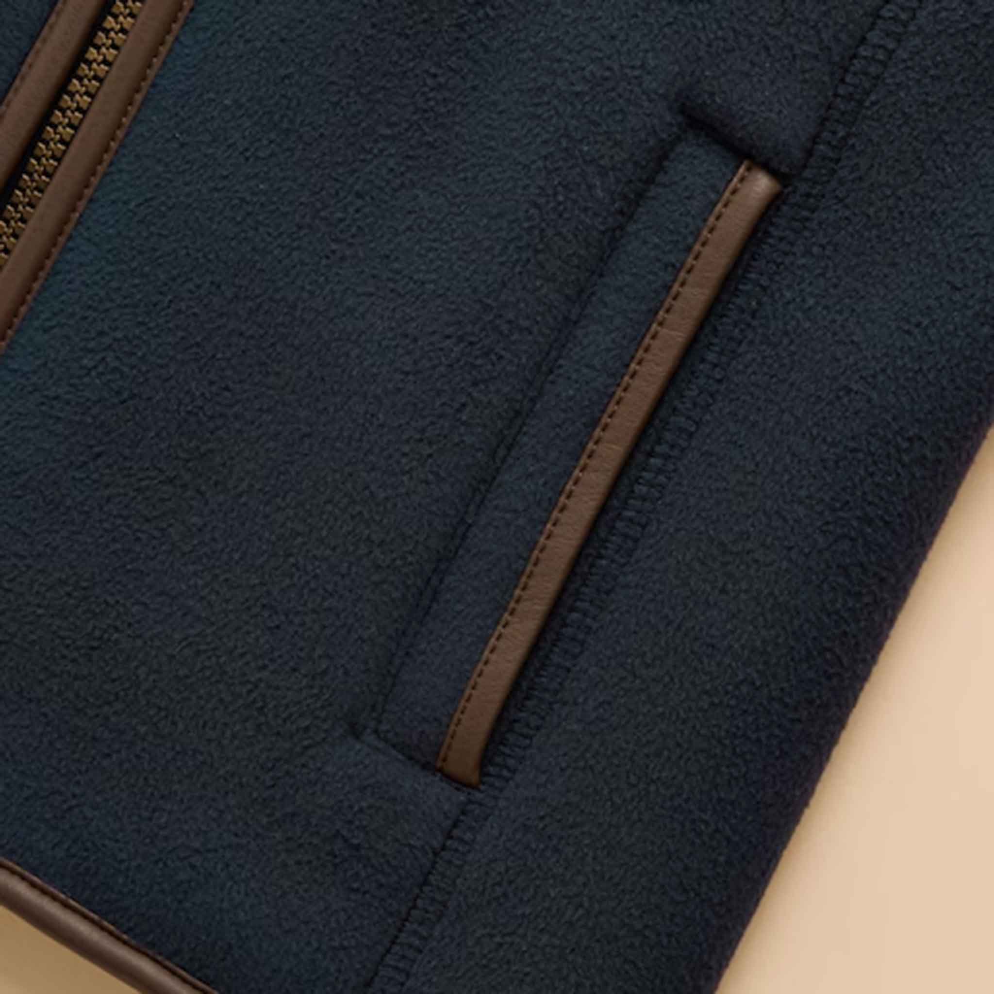 Joules Kids' Heritage Navy Blue Fleece Gilet