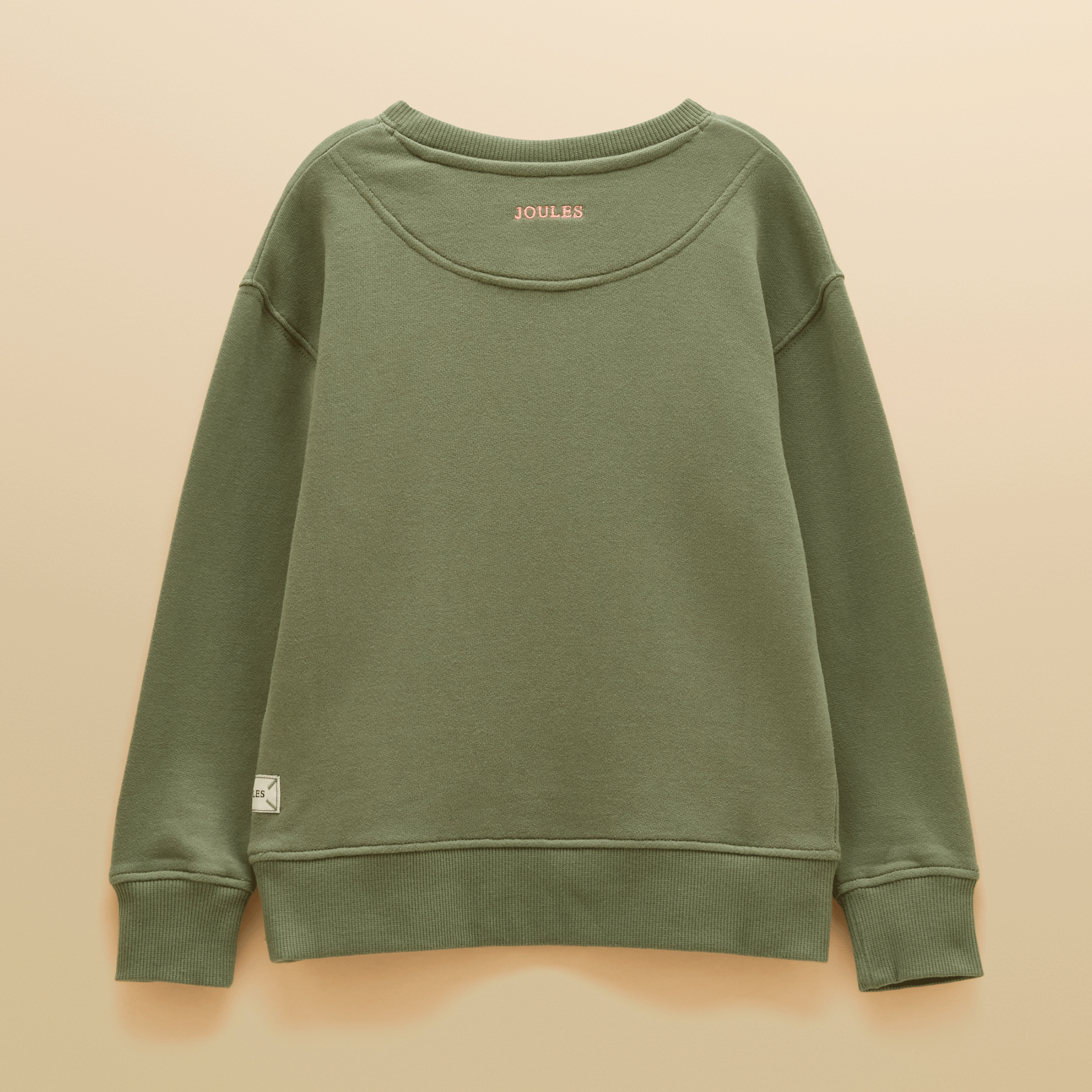 Joules Kids' Sundaze Slogan Crew Neck Sweatshirt Khaki Green