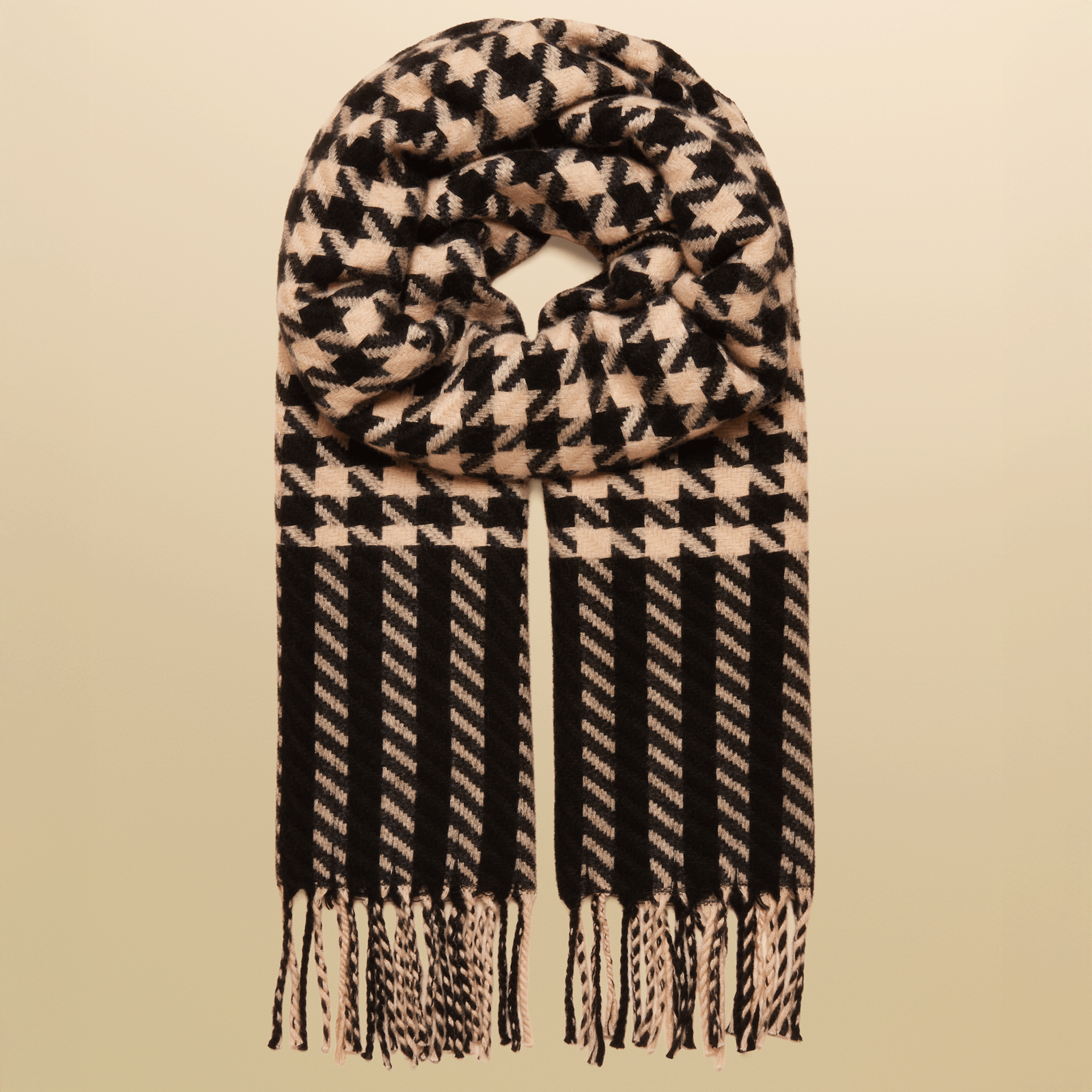 Joules Langtree Large Unisex Scarf Black-Tan