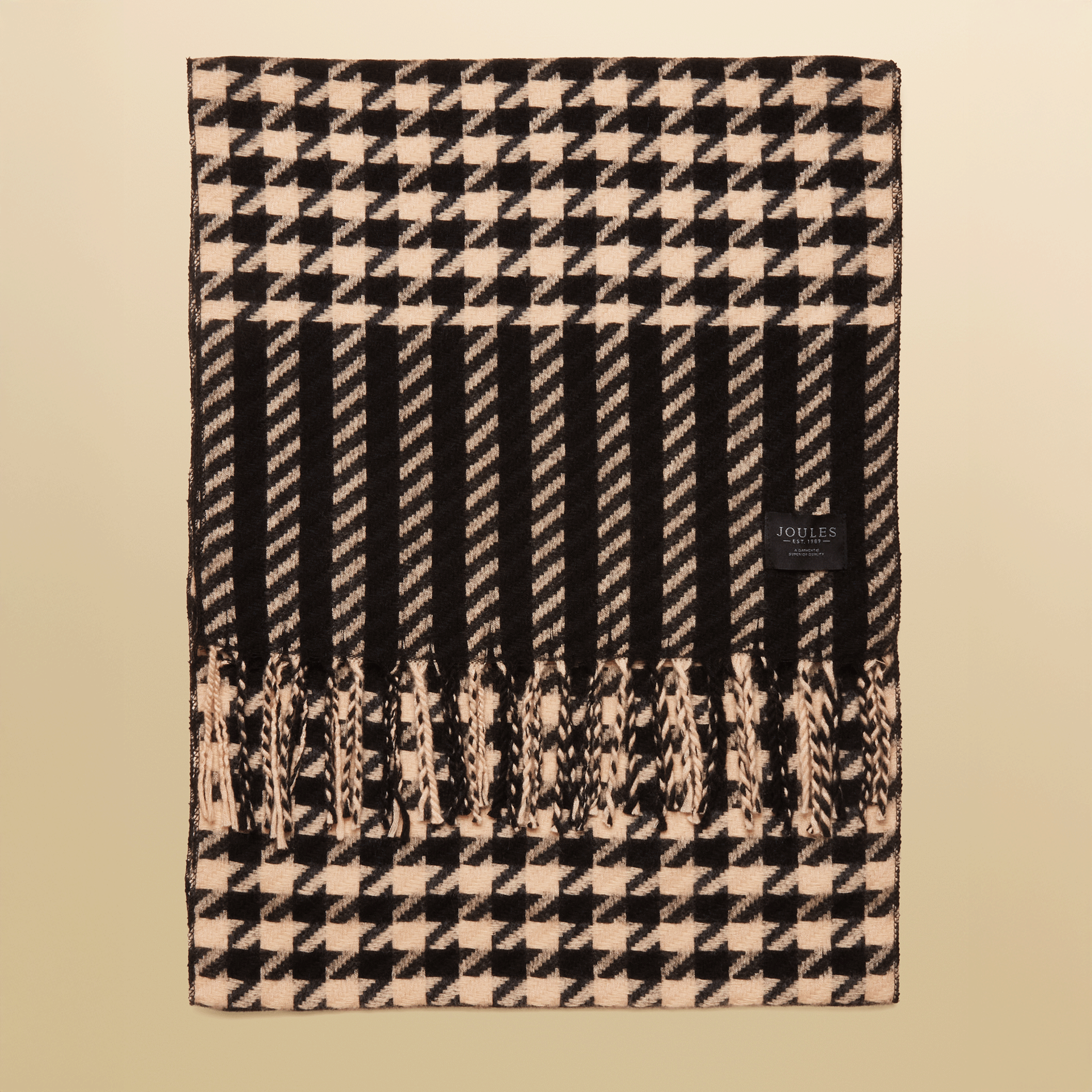 Joules Langtree Large Unisex Scarf Black-Tan