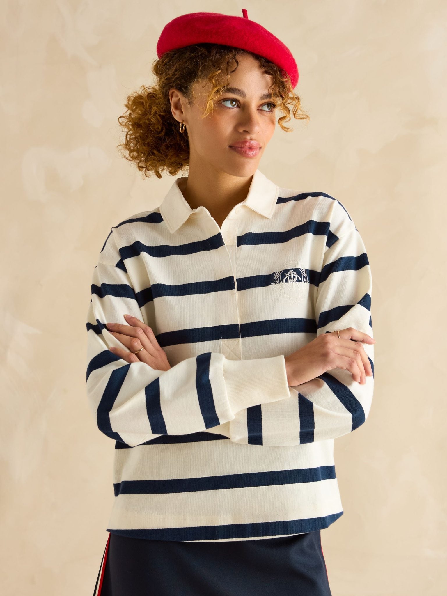 Joules Lara Navy Stripe Sweatshirt 5