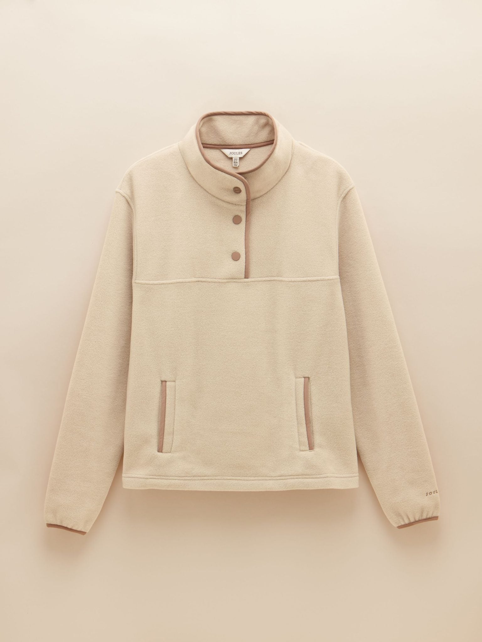 Joules Lulworth Sand Funnel Neck Fleece 1