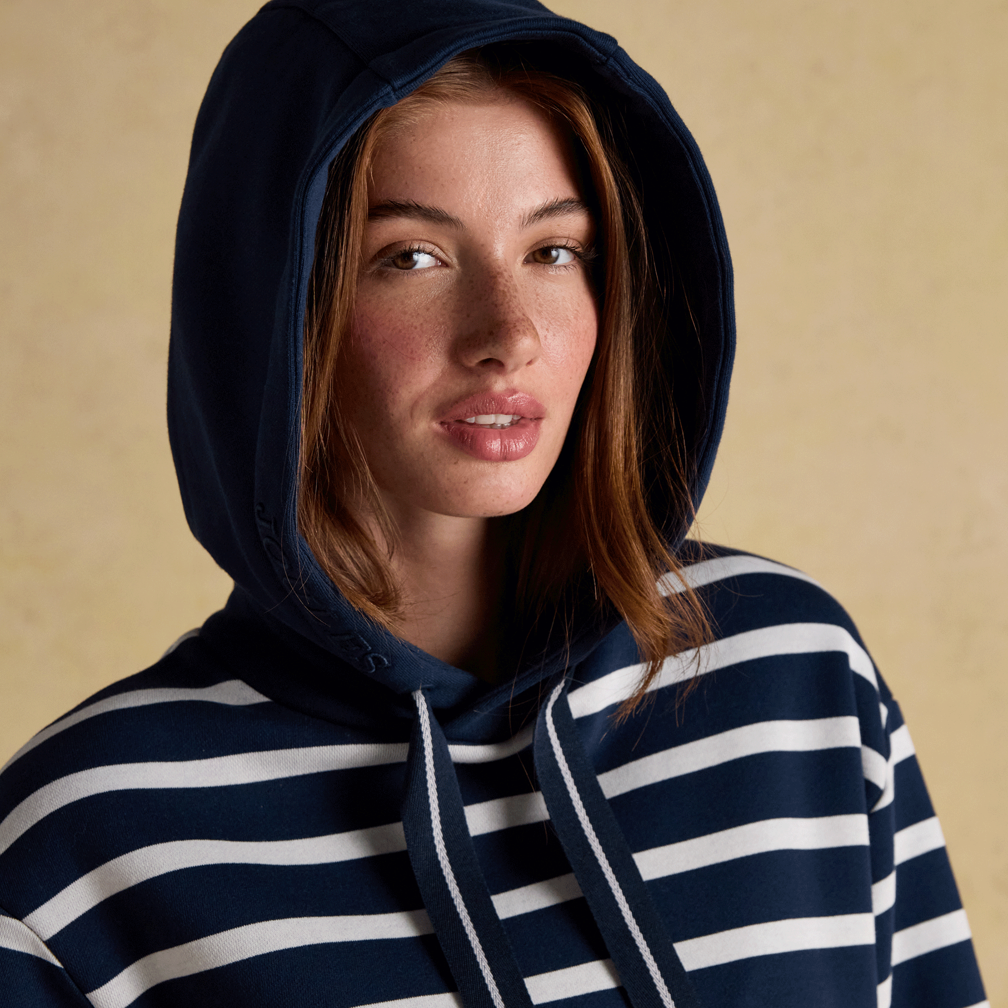 Joules Milbourne Cotton Blend Sweatshirt Navy-Cream Stripe