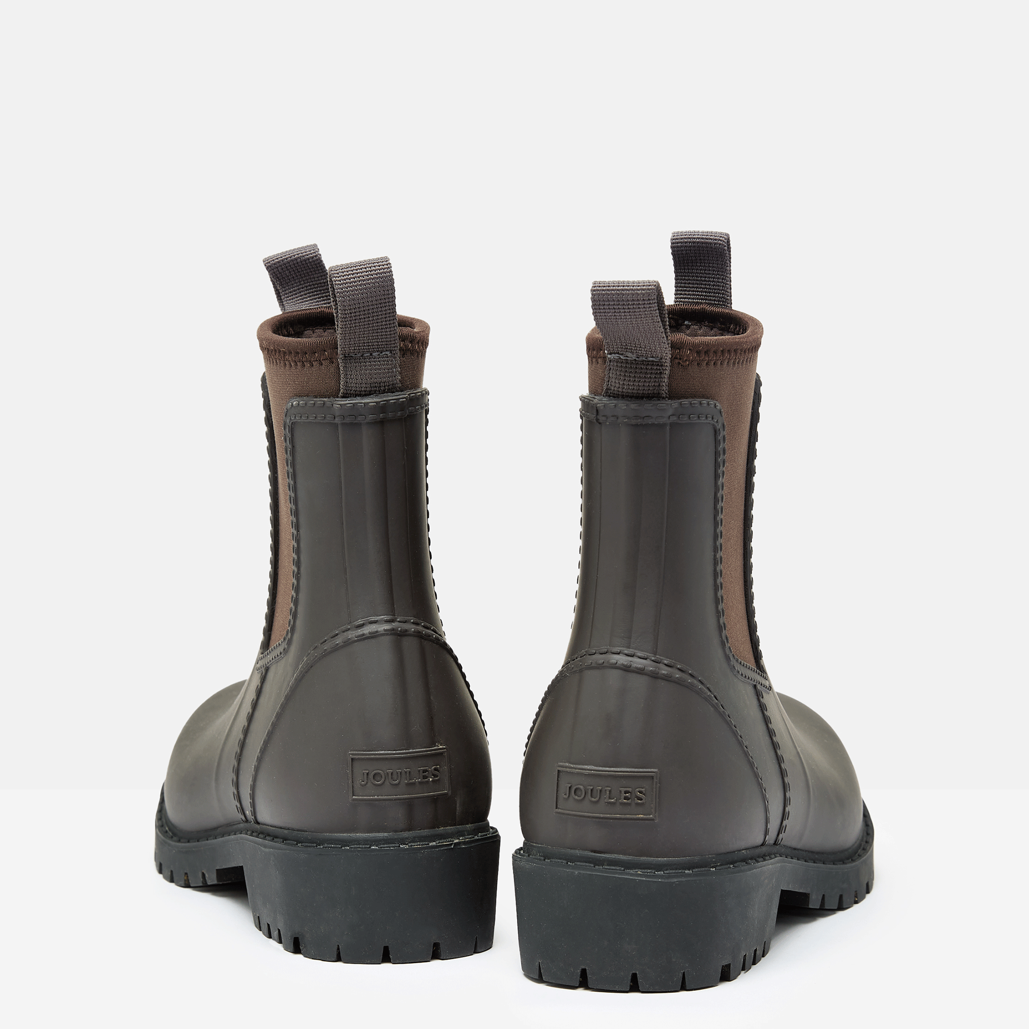 Joules Oakfield Short Neoprene Lined Ankle Wellies Chocolate Brown
