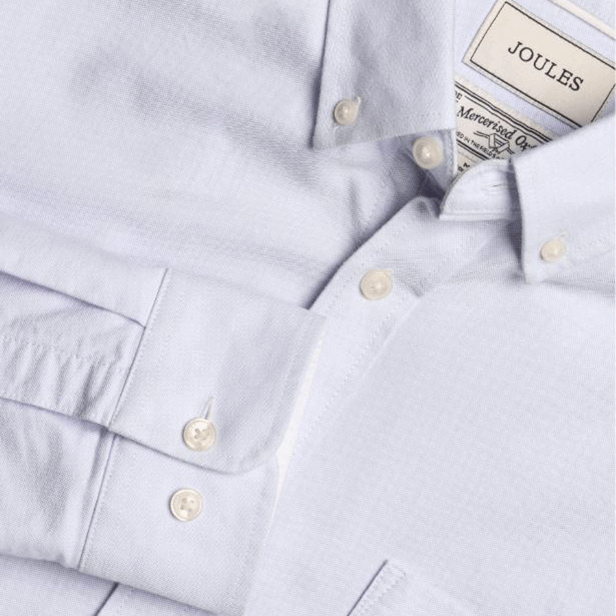 Joules Oxford Classic Fit Cotton Shirt Blue