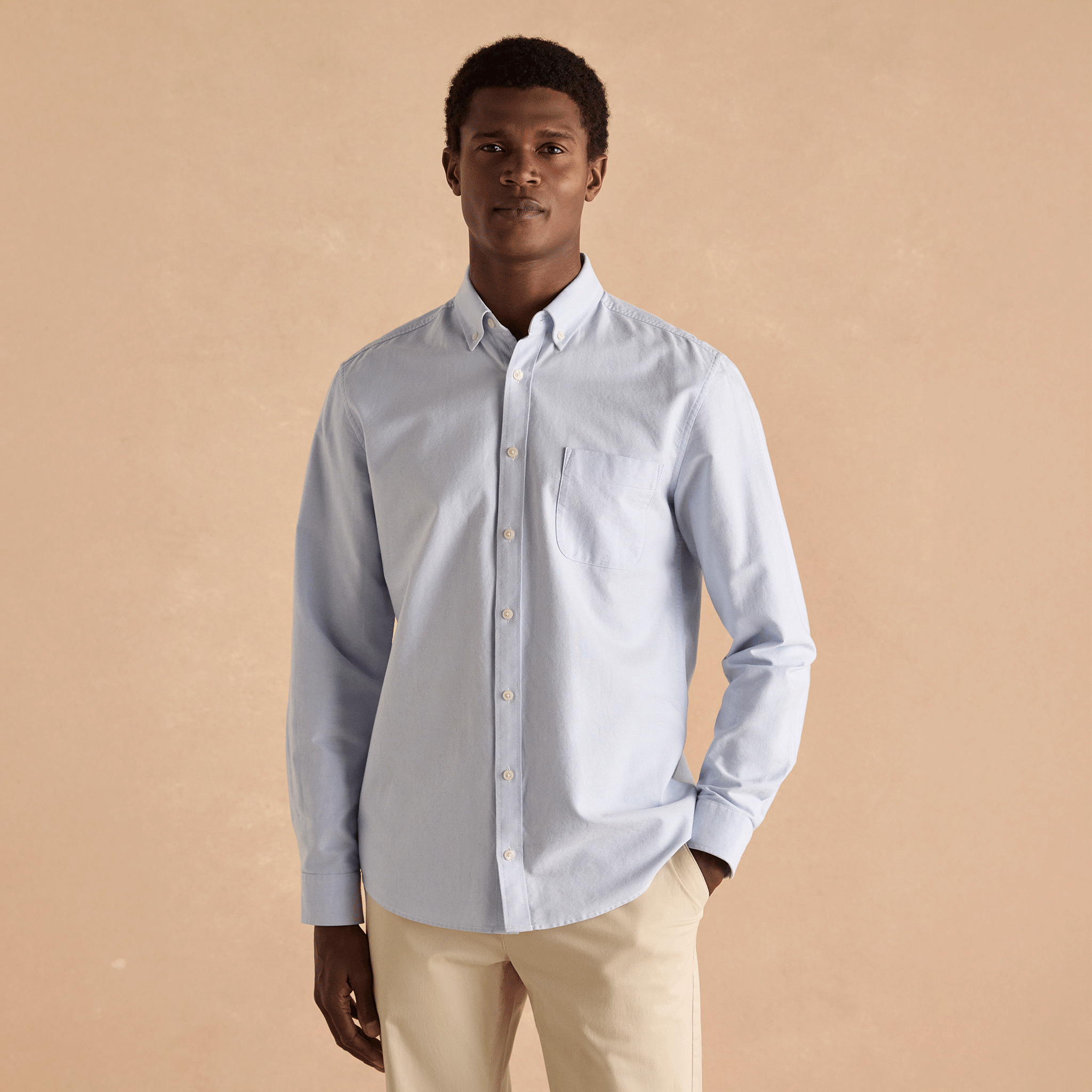Joules Oxford Classic Fit Cotton Shirt Blue