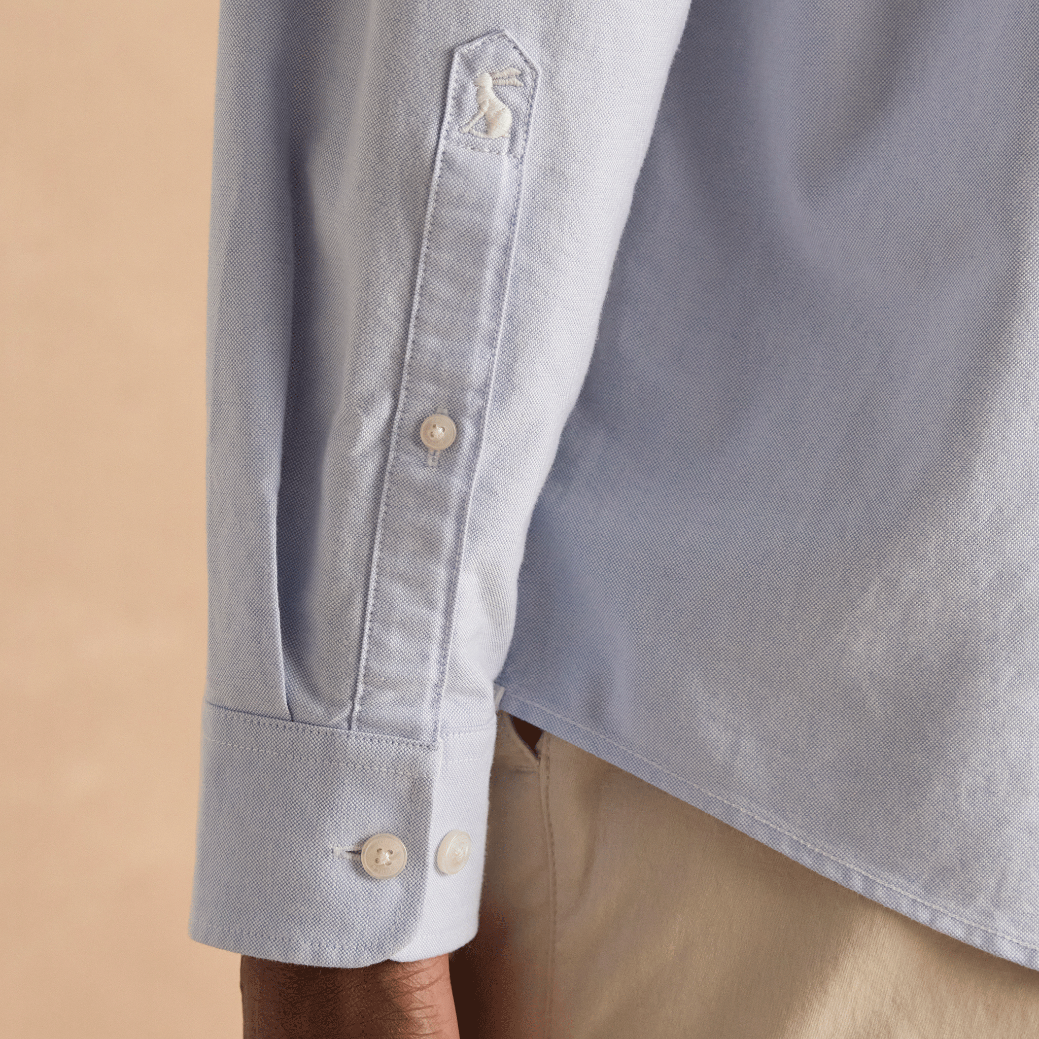 Joules Oxford Classic Fit Cotton Shirt Blue