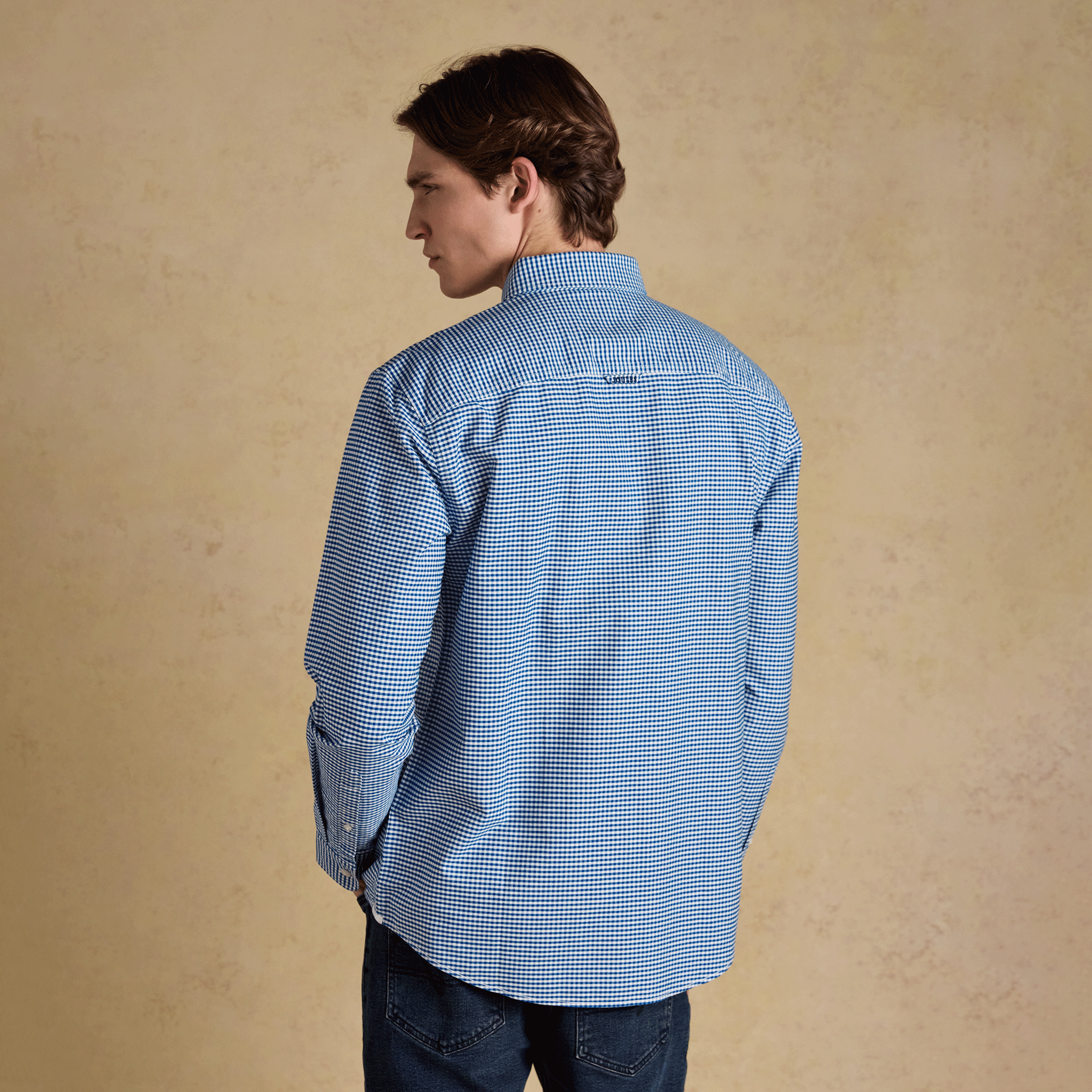 Joules Oxford Men's Classic Fit Checked Shirt Blue