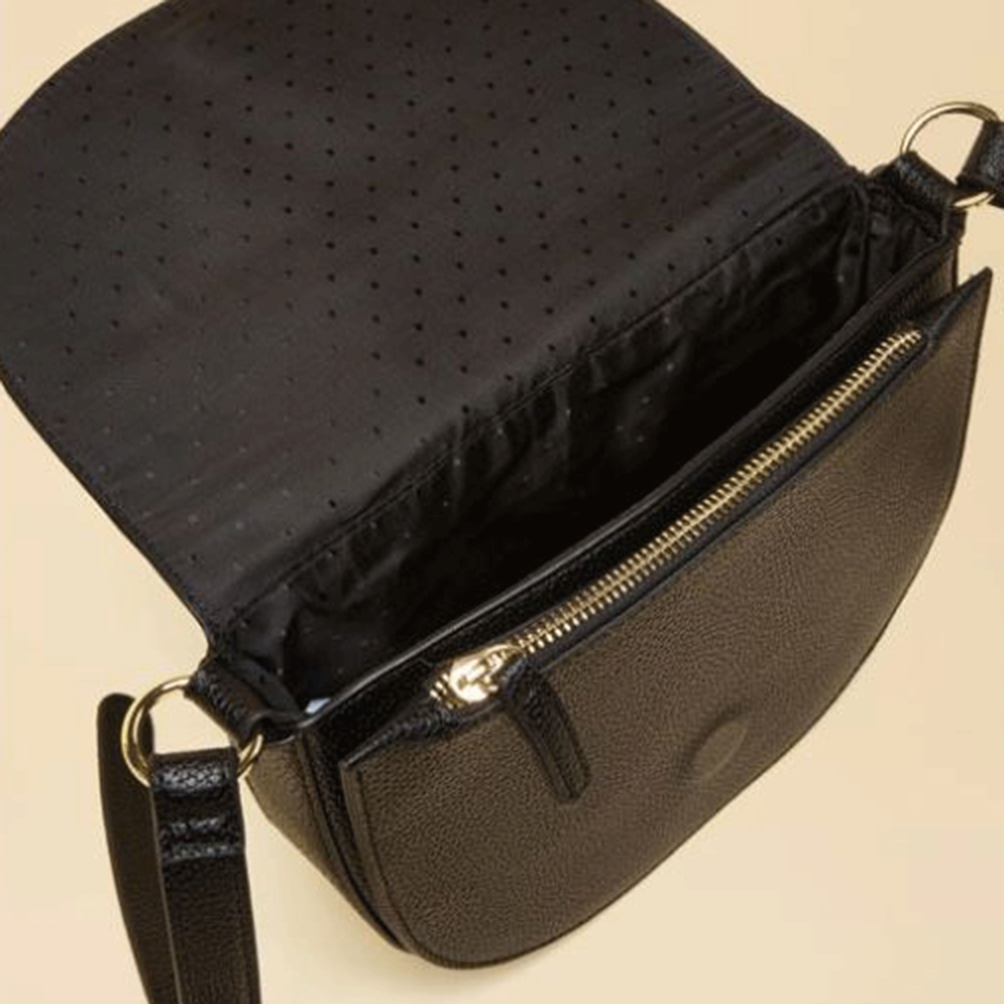 Joules Paloma Half Moon Cross Body Bag Black