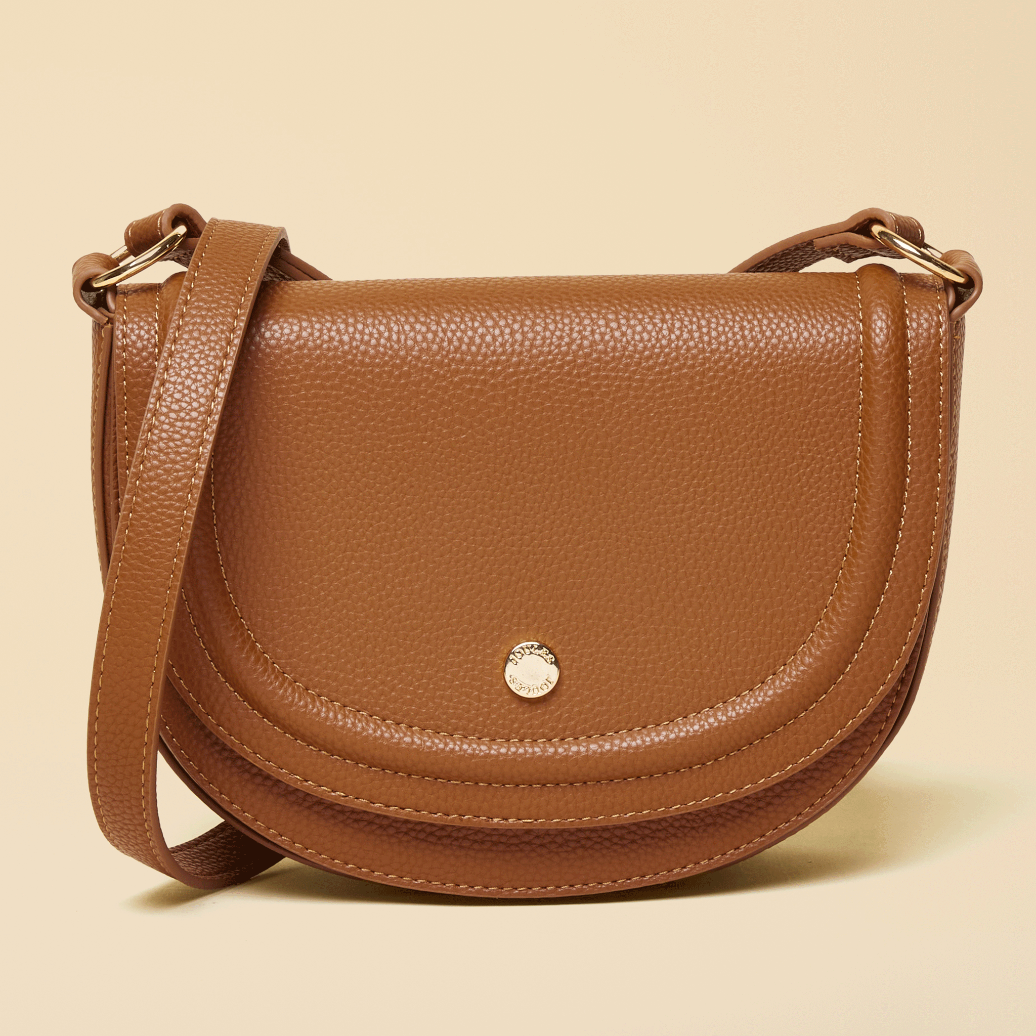 Joules Paloma Half Moon Cross Body Bag Tan Brown