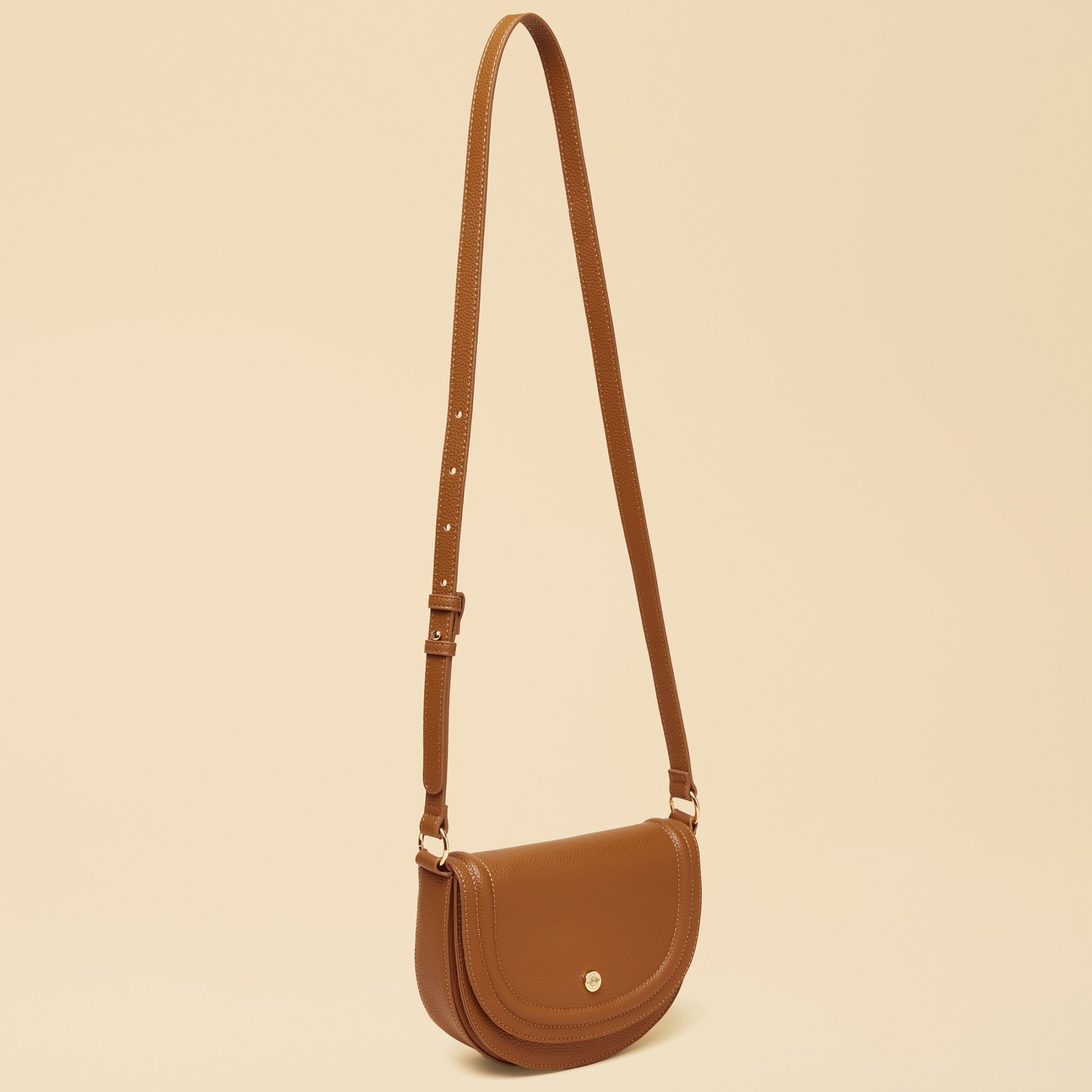 Joules Paloma Half Moon Cross Body Bag Tan Brown