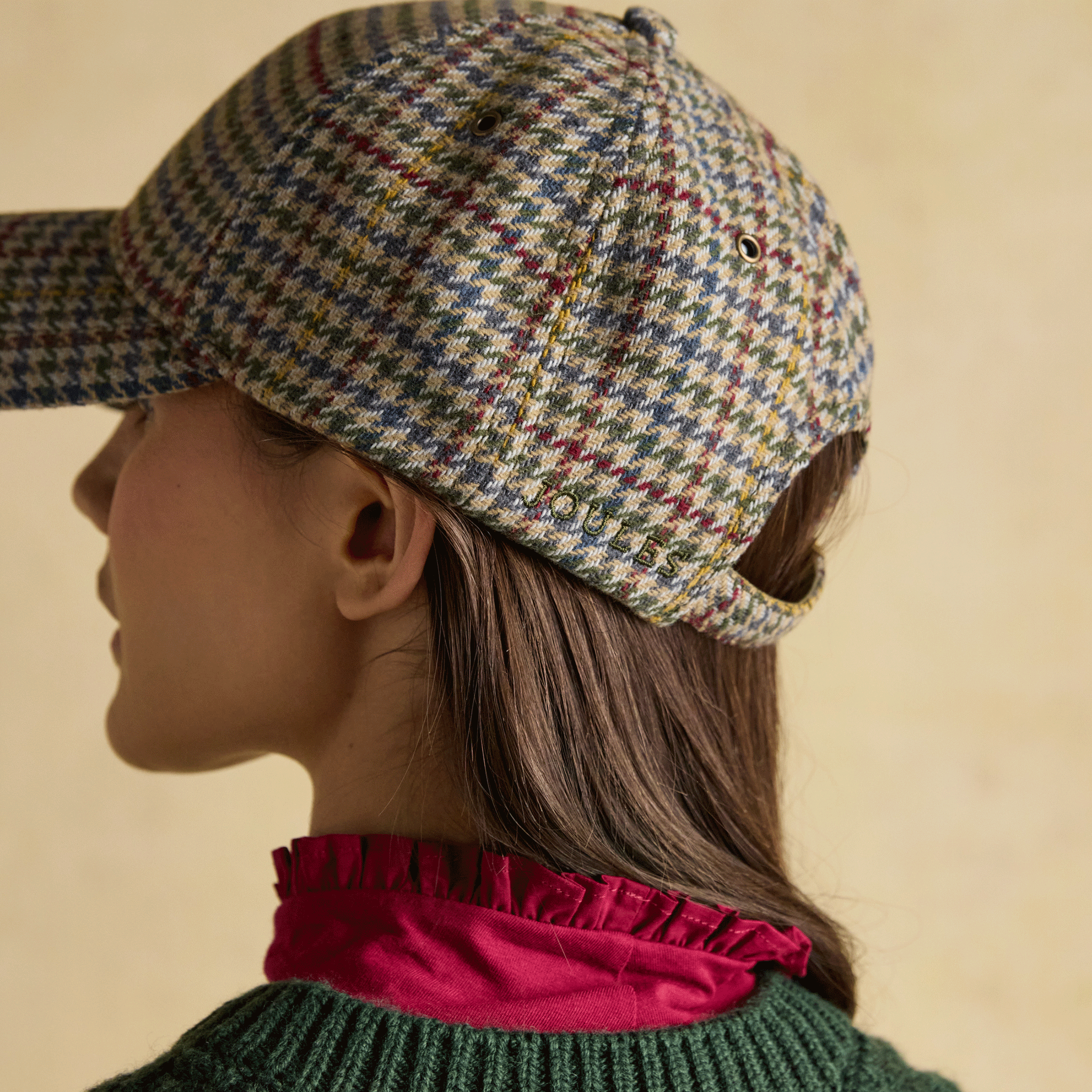 Joules Perry Unisex Multi Tweed Baseball Cap