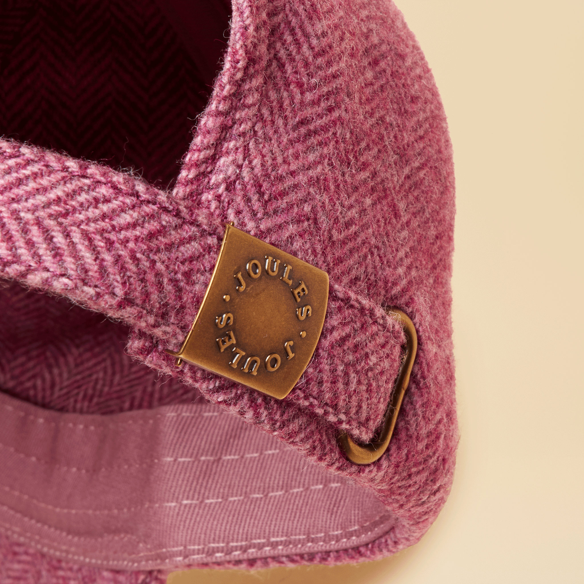 Joules Perry Unisex Plum Purple Tweed Baseball Cap