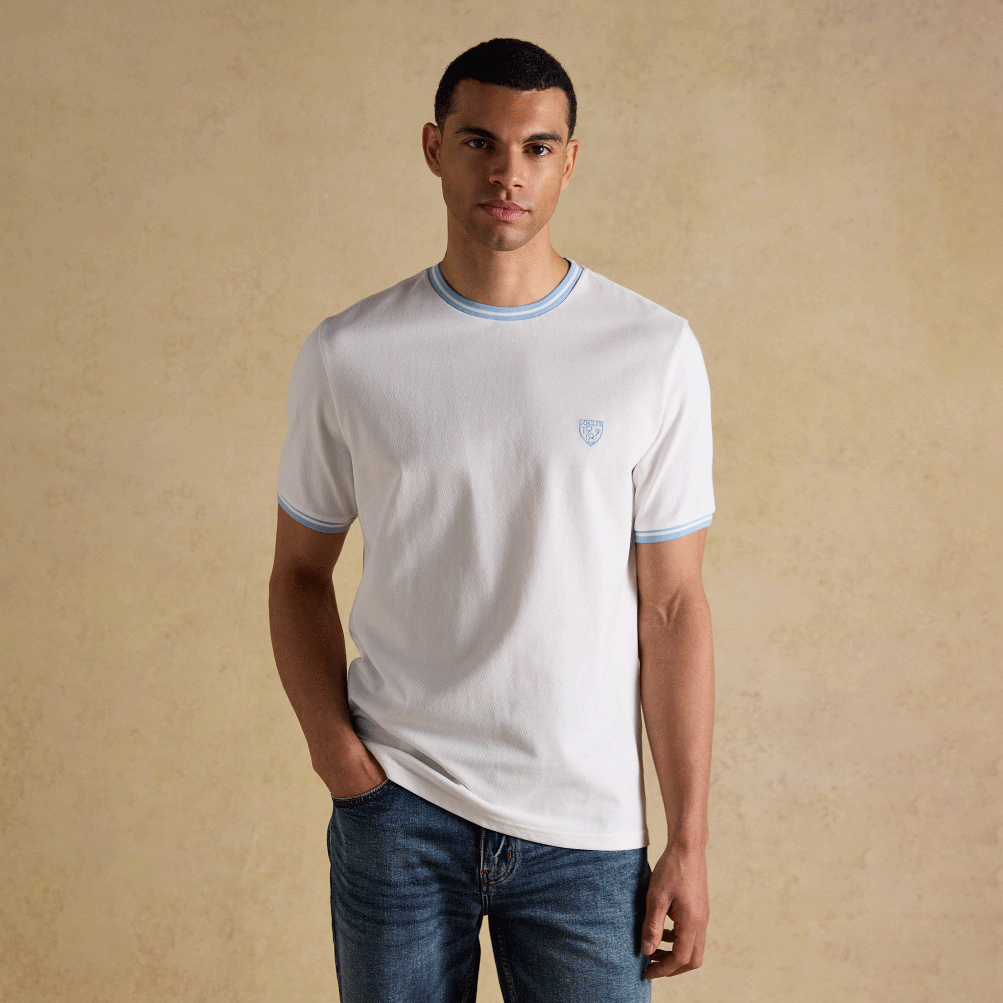 Joules Pique Tee in White