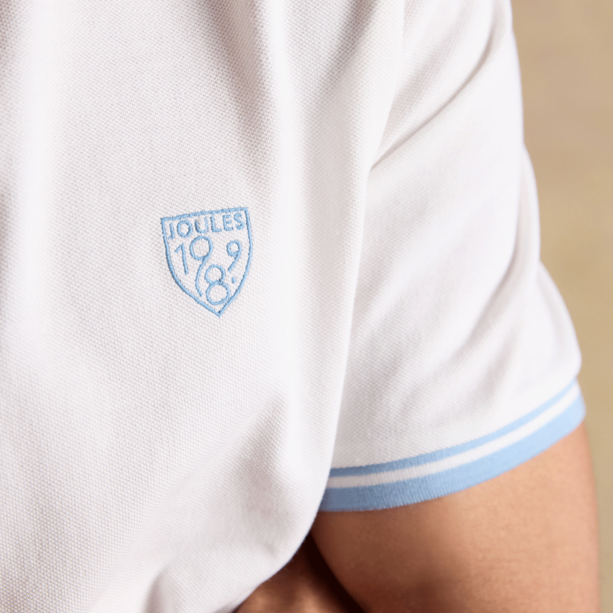 Joules Pique Tee in White