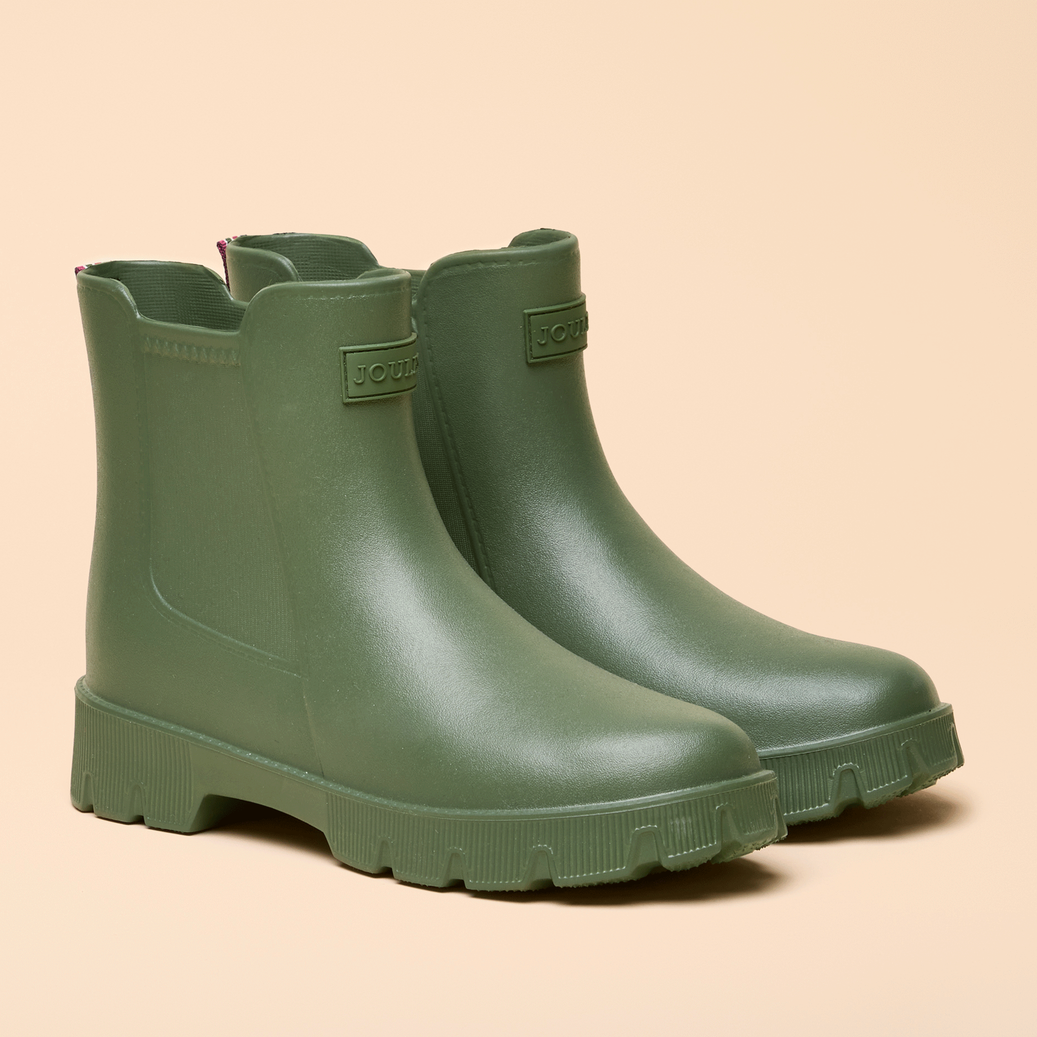 Joules Raindance Ankle Wellies Khaki Green