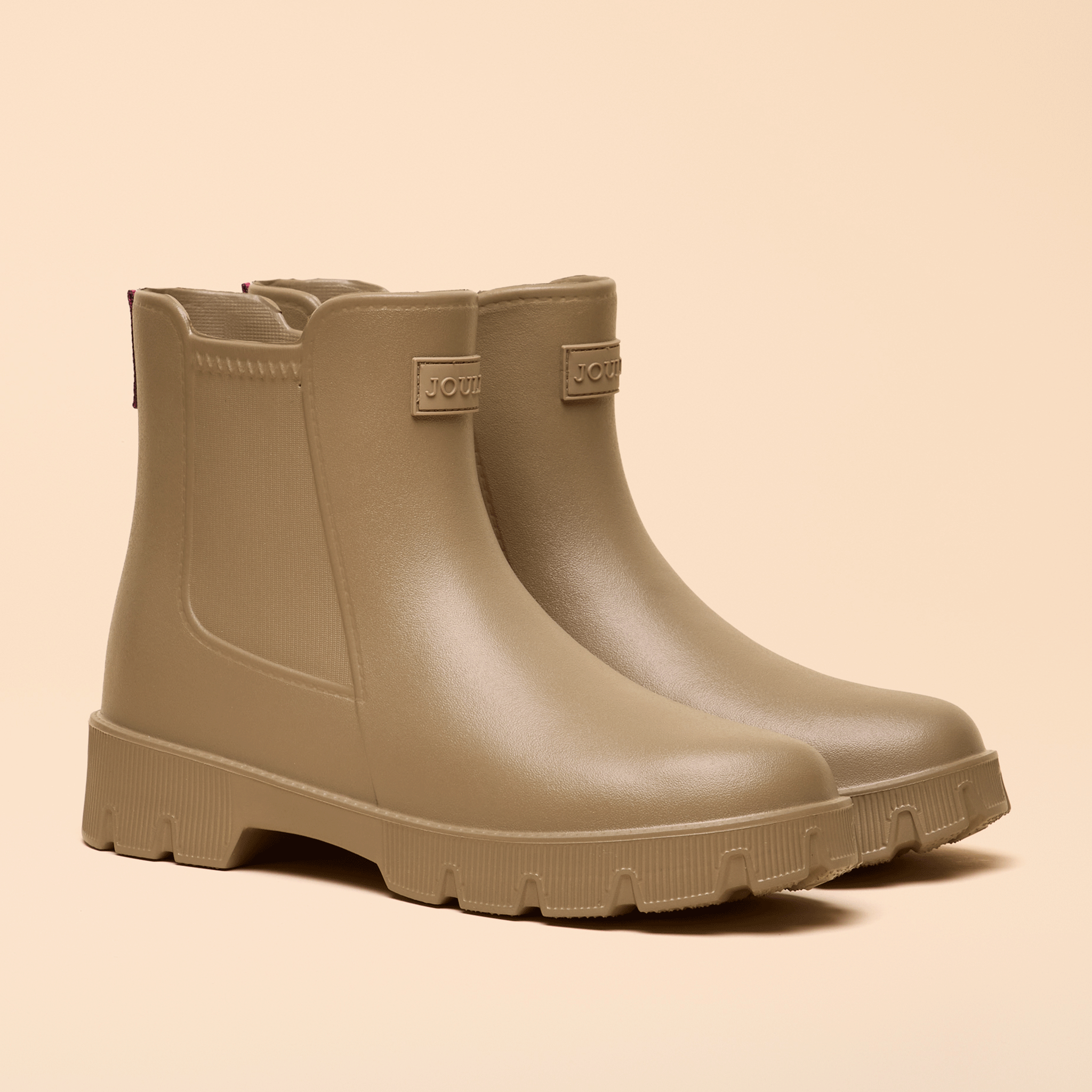 Joules Raindance Ankle Wellies Mink Brown