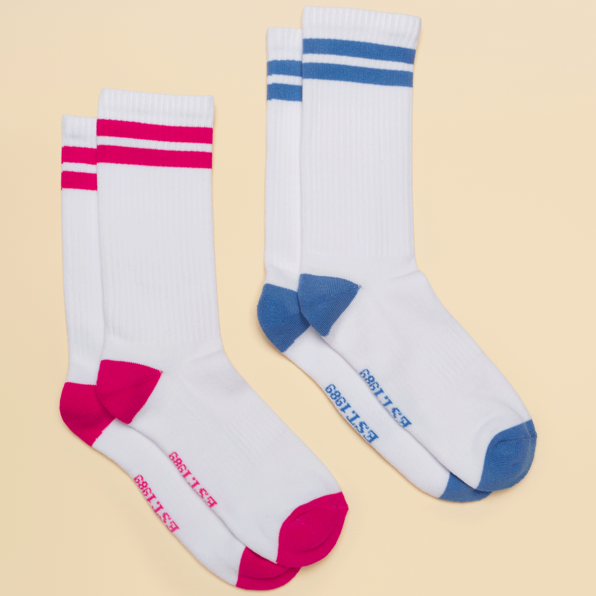 Joules Raindance Socks Two Pack in Pink & Blue