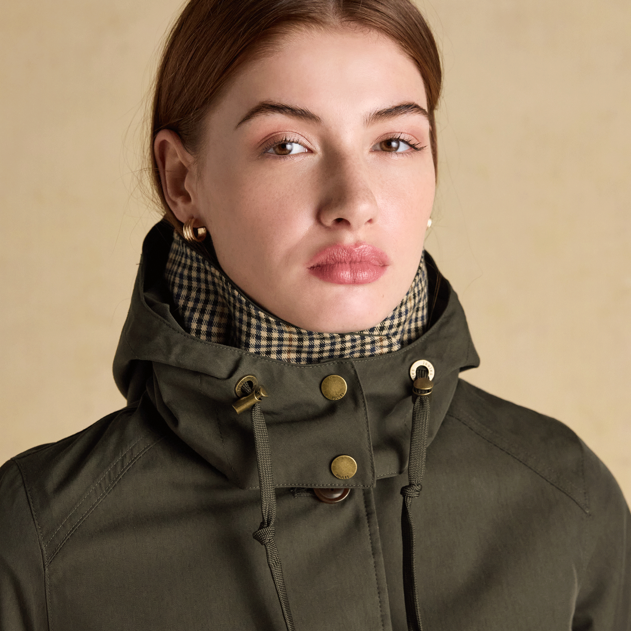 Joules Rainmore Waterproof Jacket in Khaki Green