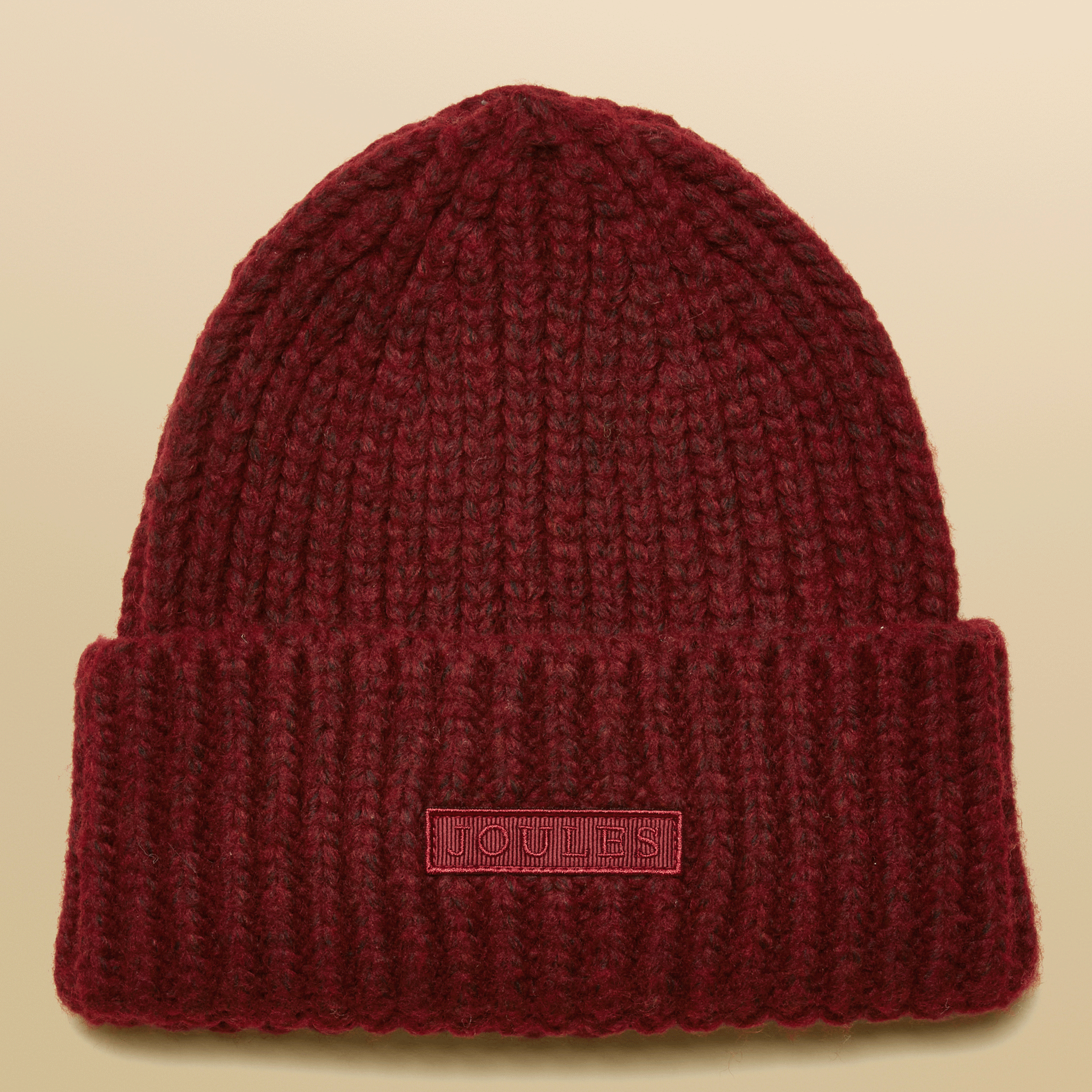 Joules Rosa Beanie Hat Berry Red