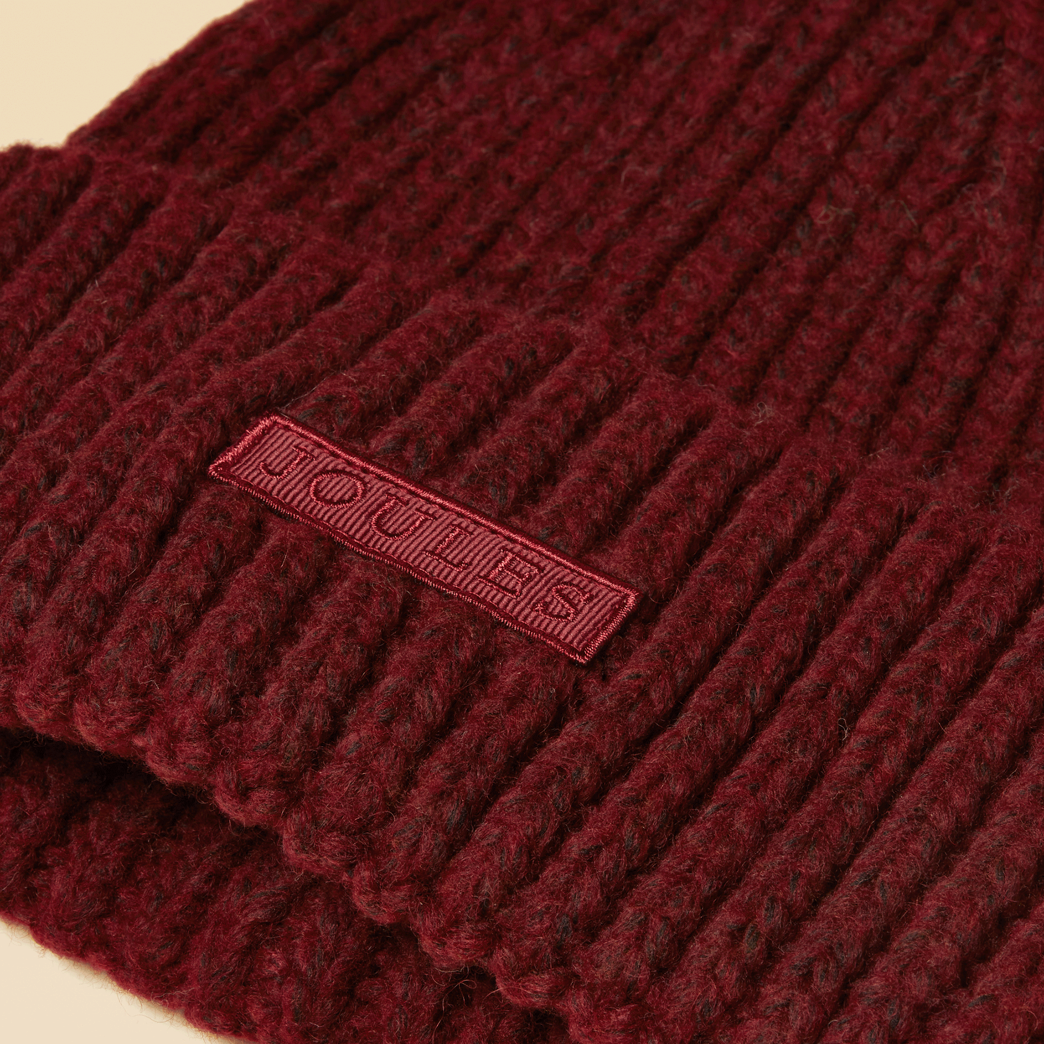 Joules Rosa Beanie Hat Berry Red