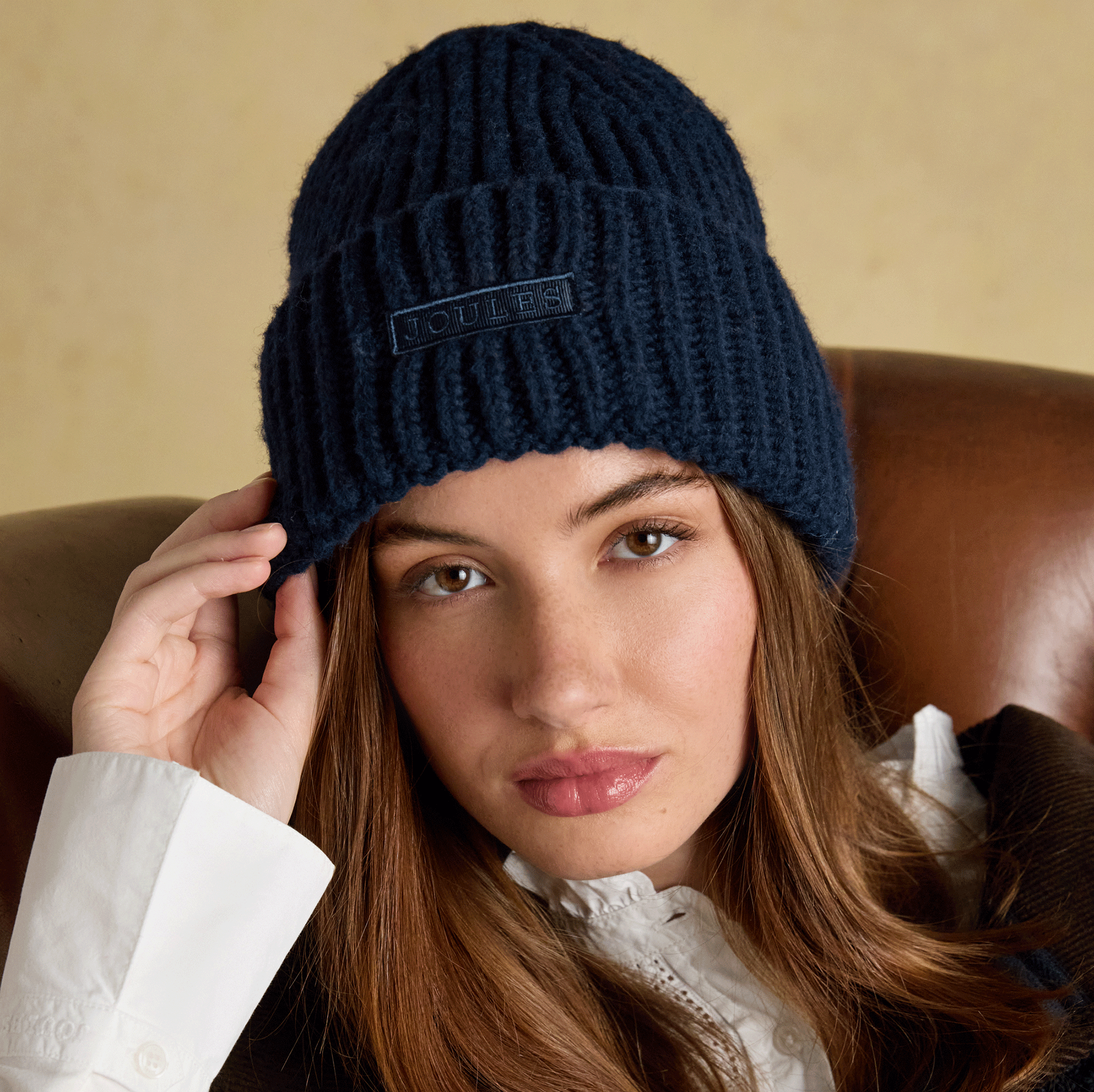 Joules Rosa Beanie Hat Navy