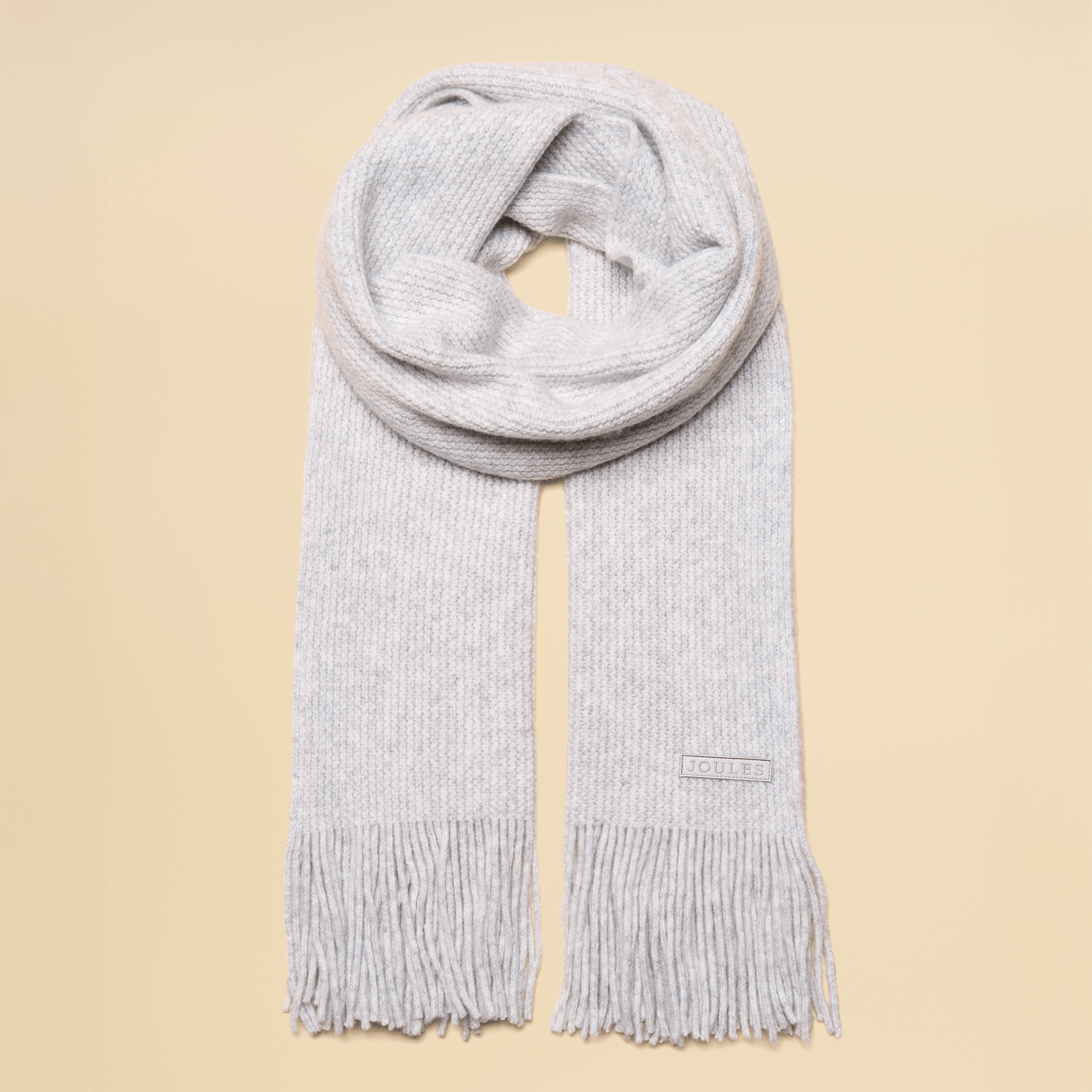 Joules Rosa Knitted Scarf Grey