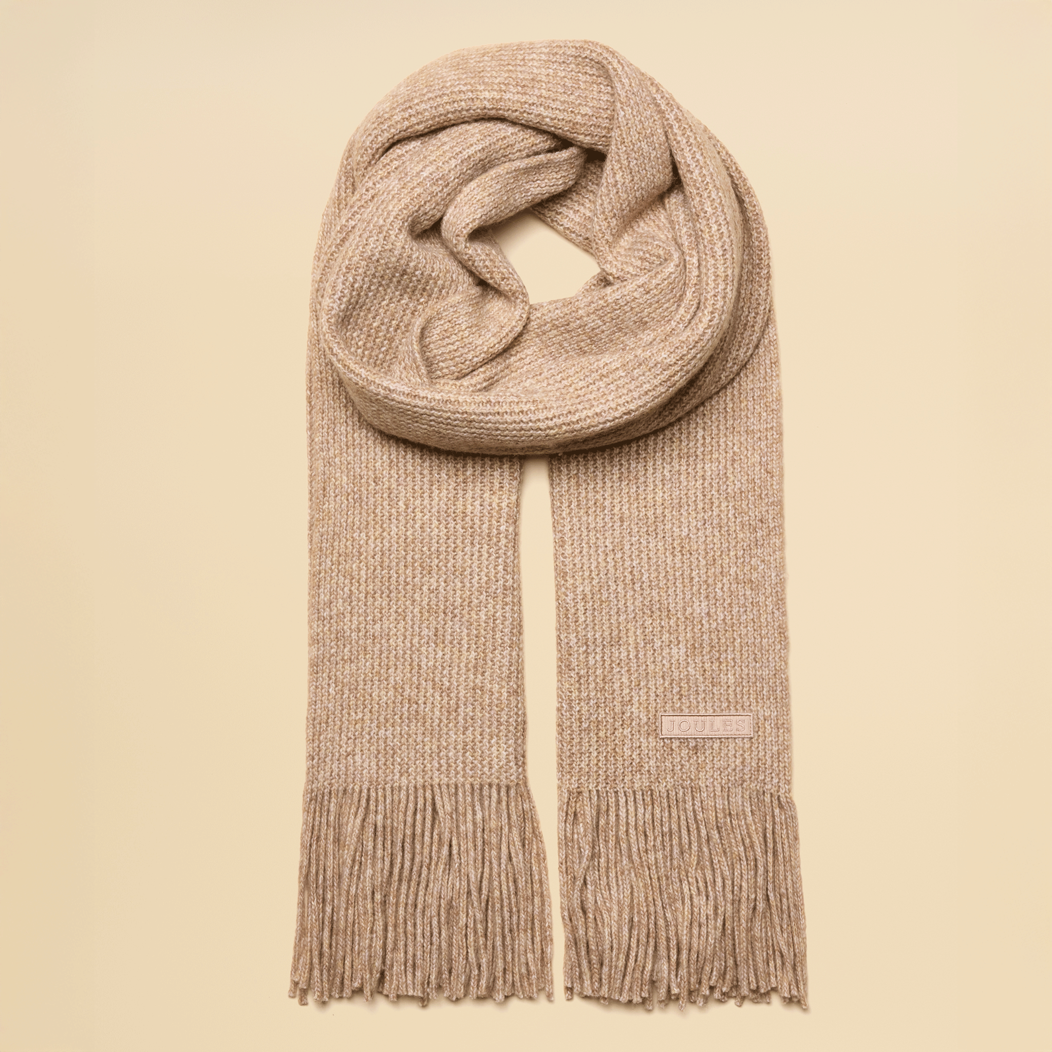Joules Rosa Knitted Scarf Oatmeal