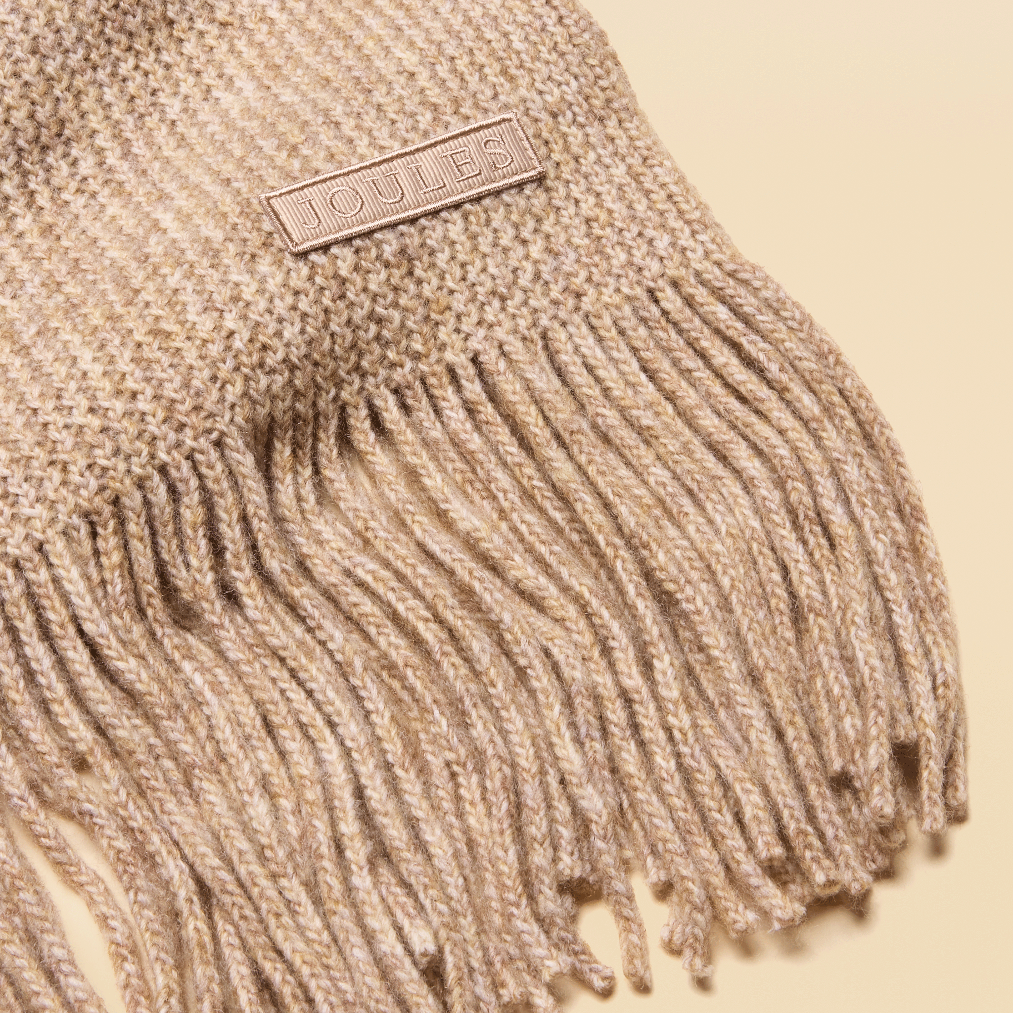 Joules Rosa Knitted Scarf Oatmeal