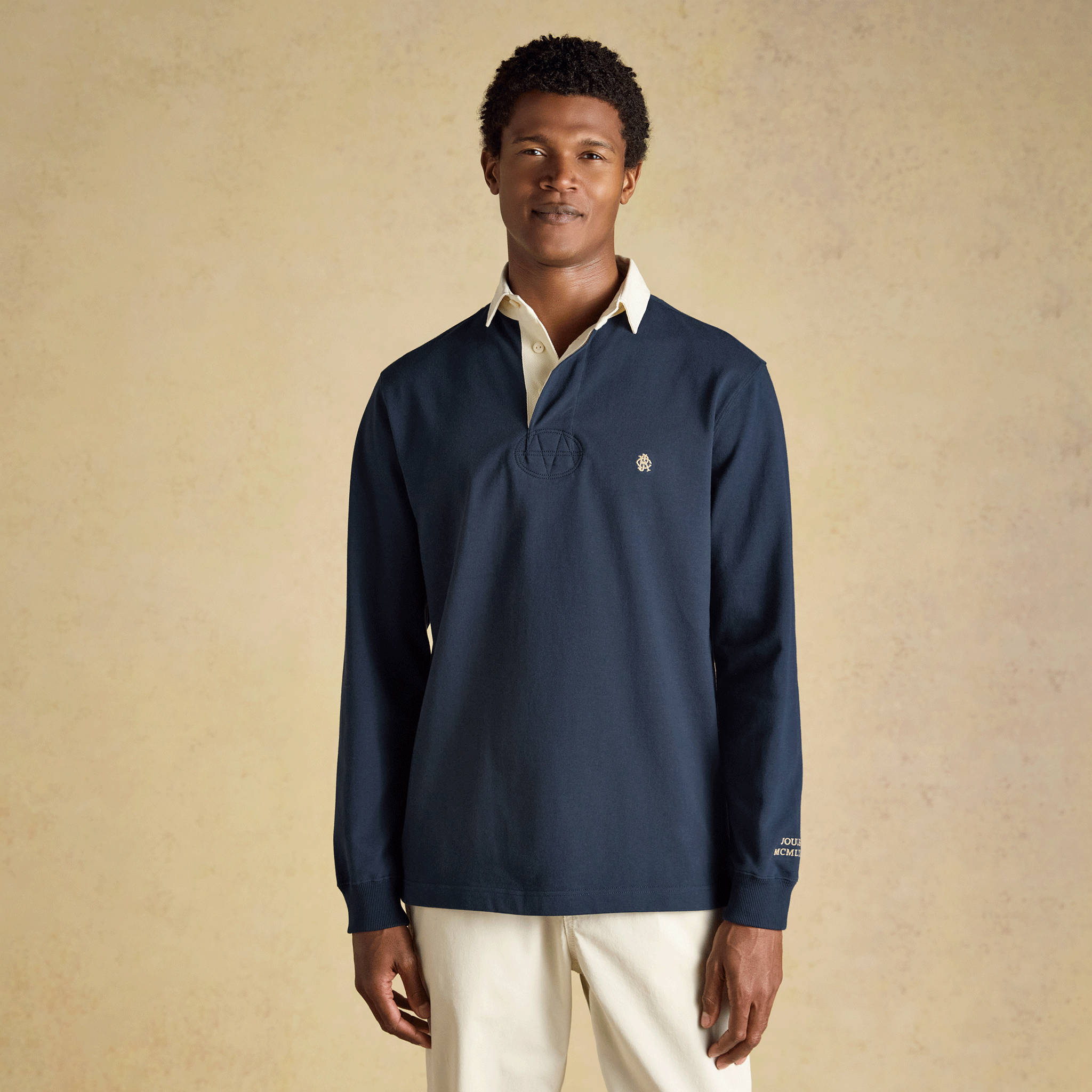 Joules Rugby Club Men's Long Sleeve Plain Shirt Navy