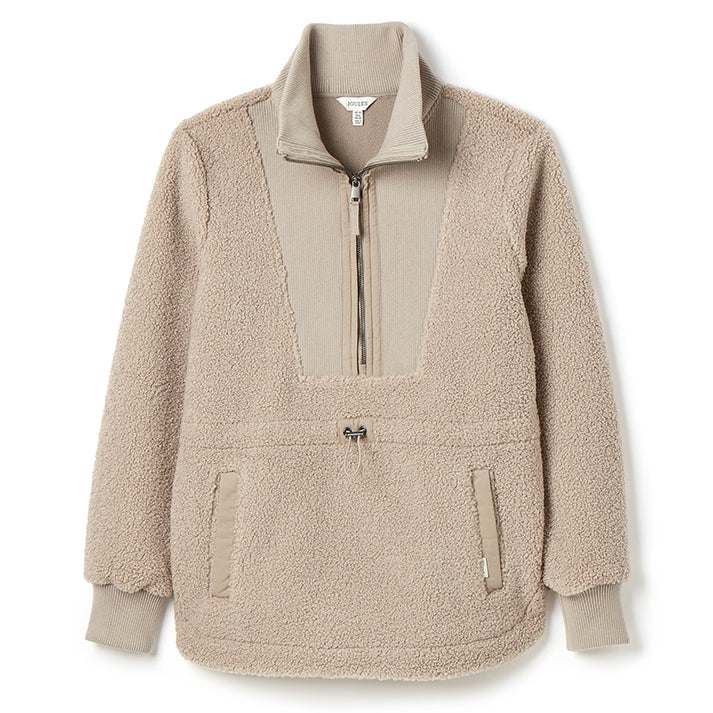 Joules Thurlston Borg Fleece Sweatshirt Neutral