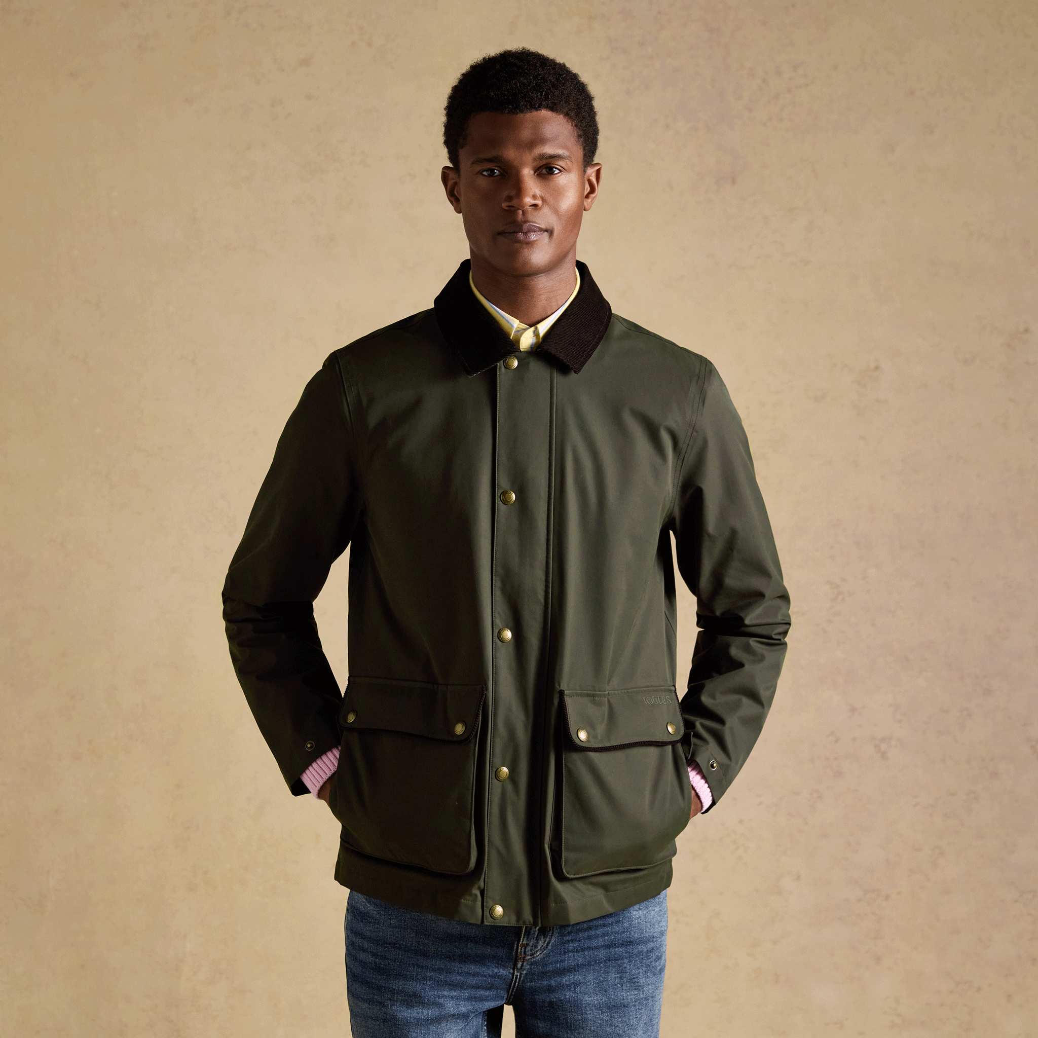 Joules Westcott Waterproof Coat in Khaki Green