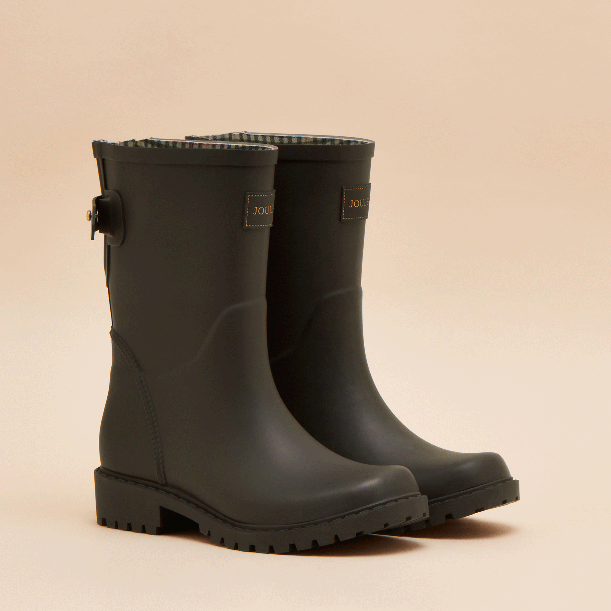 Joules Wistow Adjustable Mid Height Wellies Brown