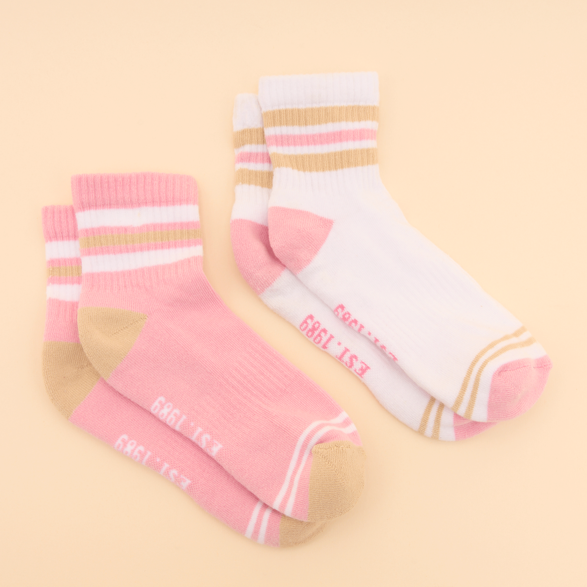 Joules Women's Volley Pink Tennis Socks 2 Pack