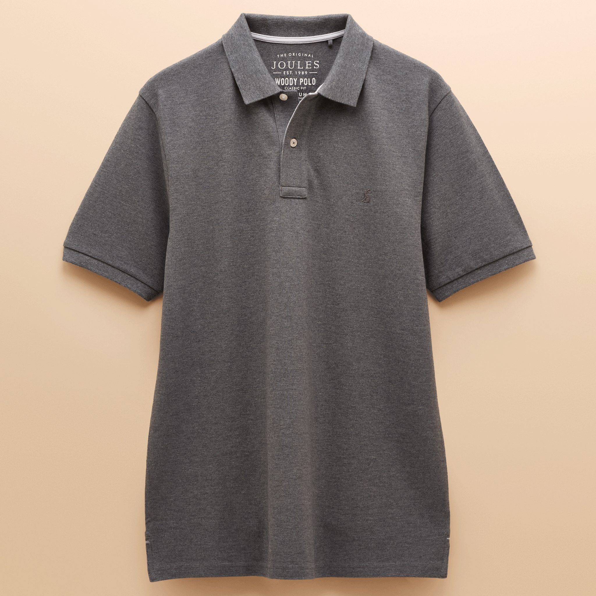 Joules Woody Cotton Pique Polo Shirt Grey