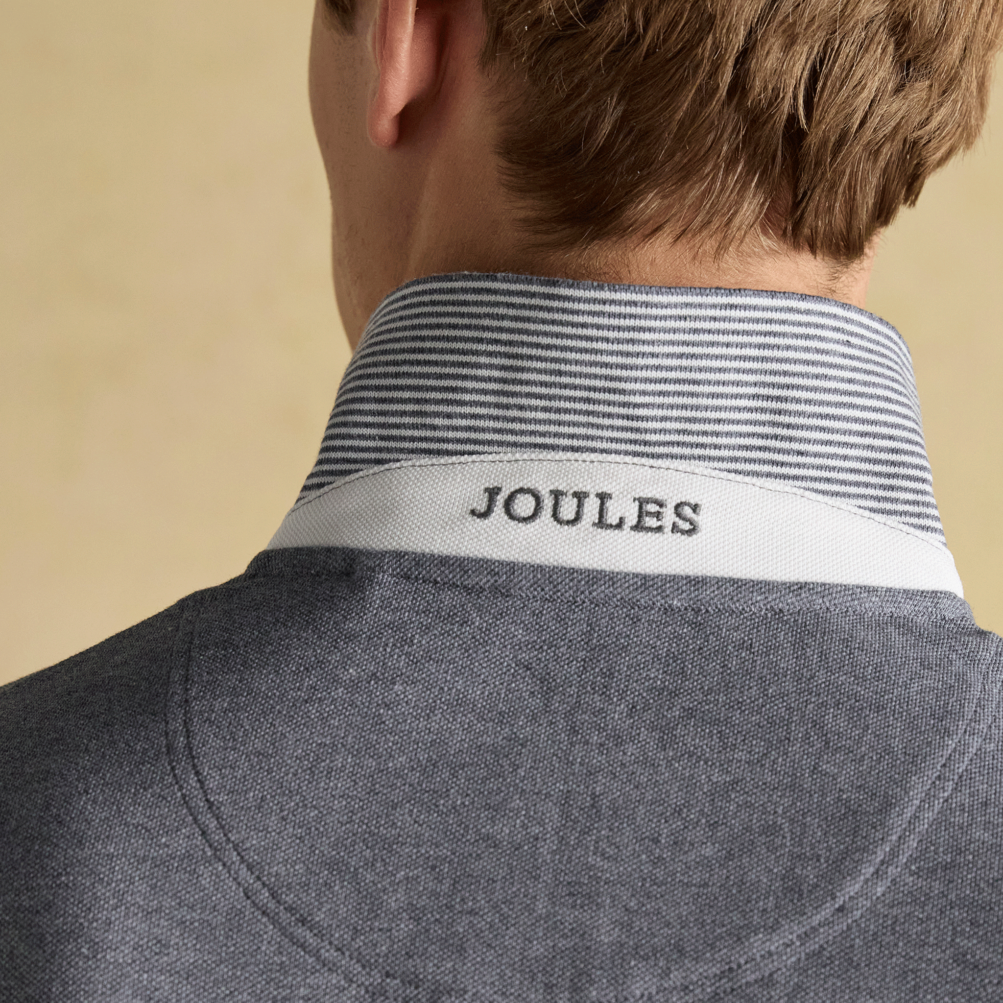 Joules Woody Cotton Pique Polo Shirt Grey