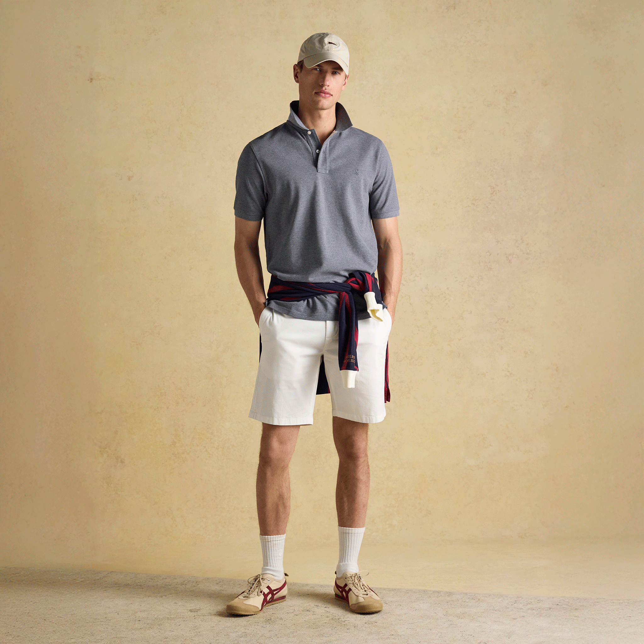 Joules Woody Cotton Pique Polo Shirt Grey