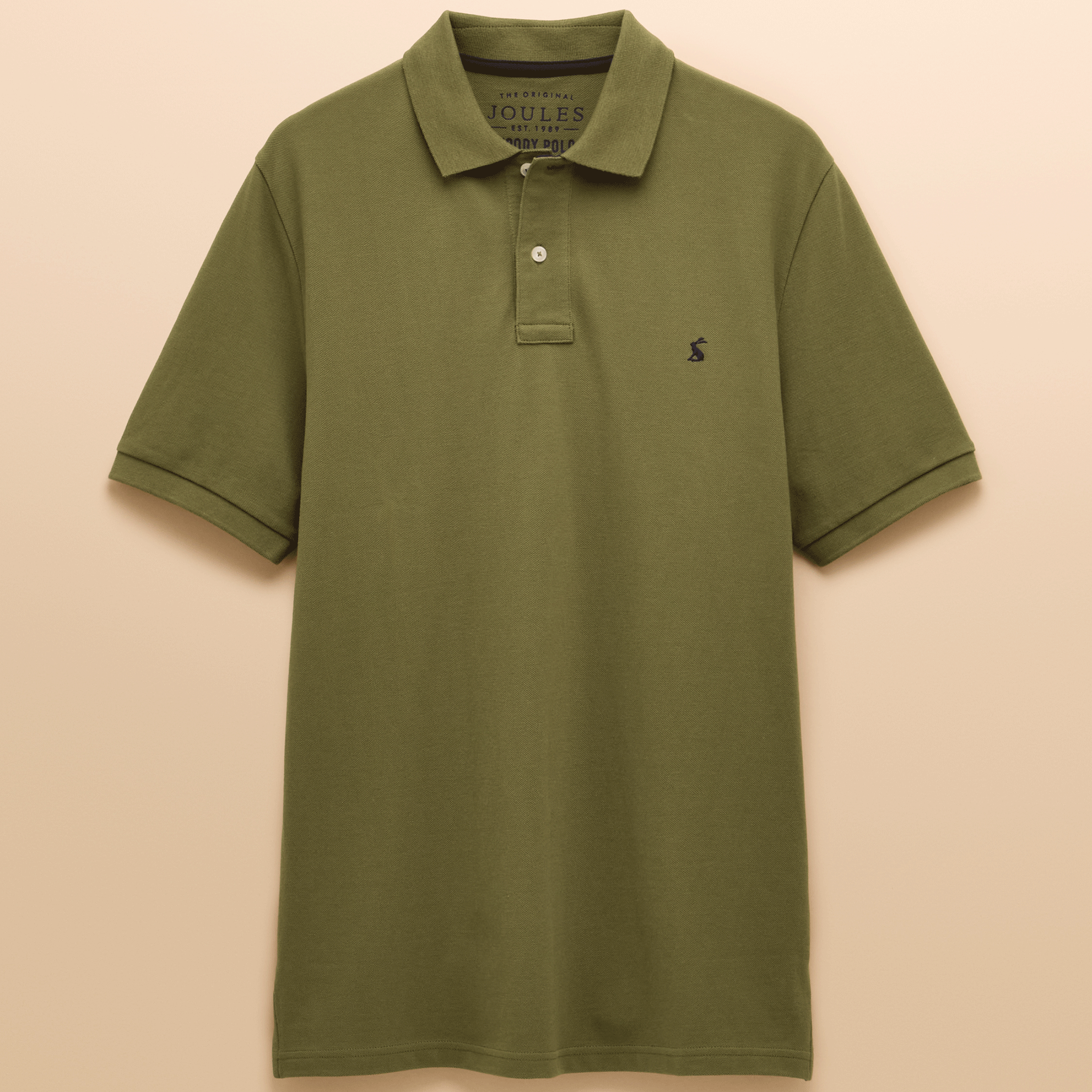 Joules Woody Cotton Pique Polo Shirt Khaki Green
