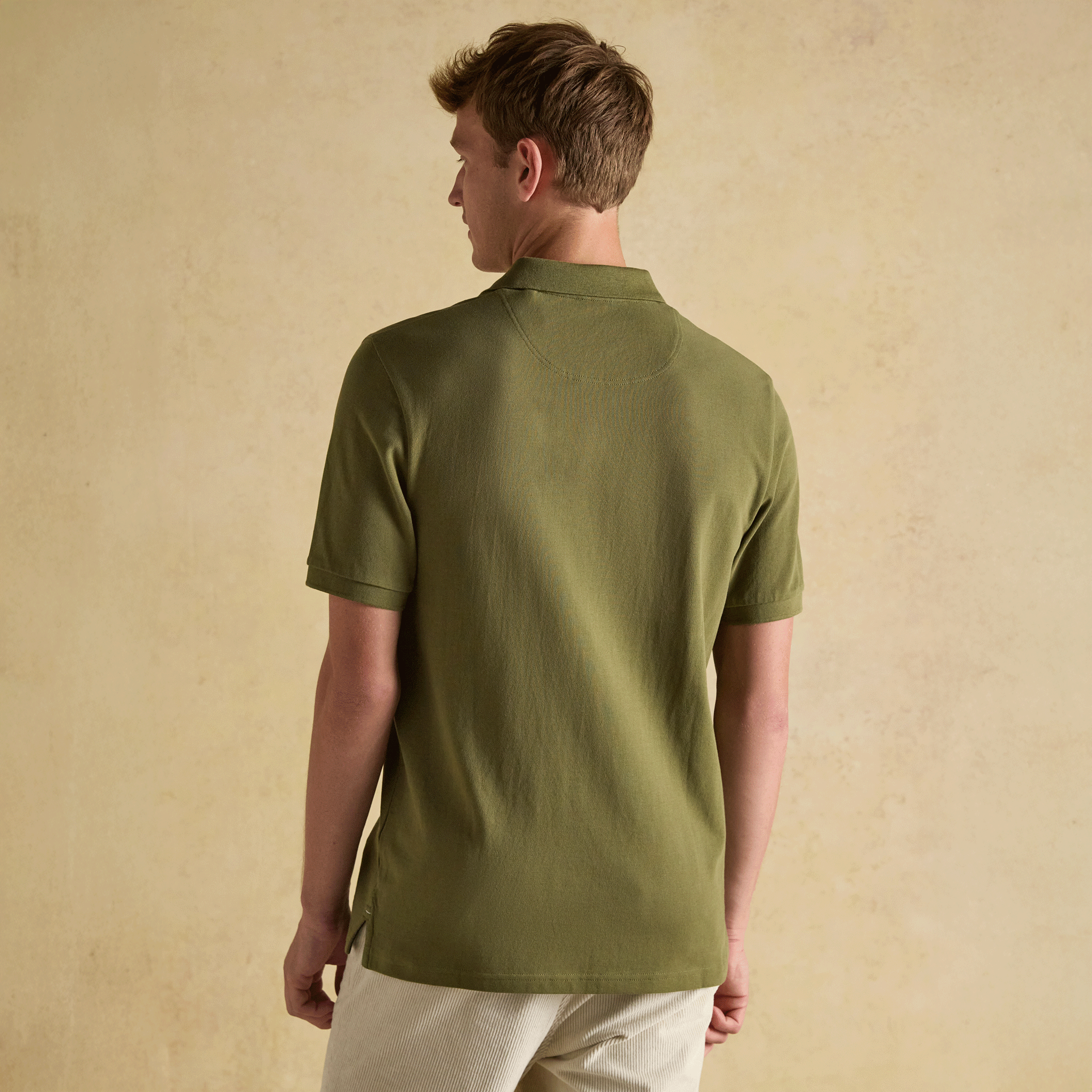 Joules Woody Cotton Pique Polo Shirt Khaki Green