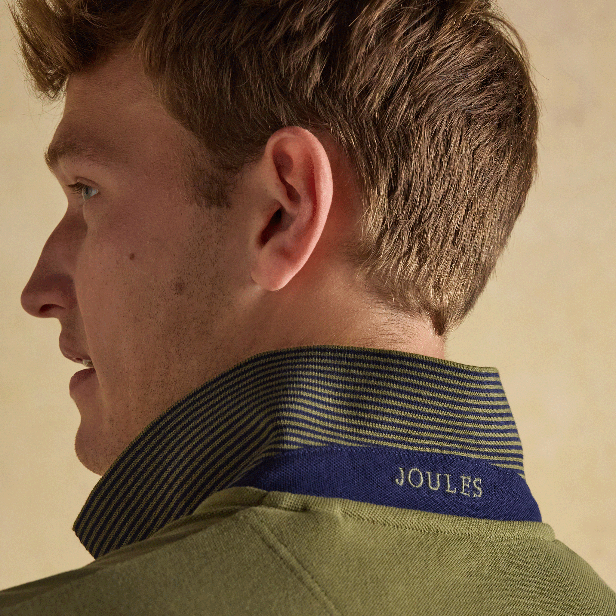 Joules Woody Cotton Pique Polo Shirt Khaki Green