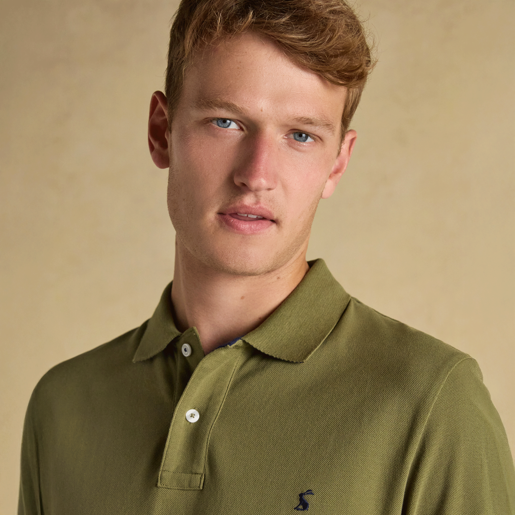 Joules Woody Cotton Pique Polo Shirt Khaki Green