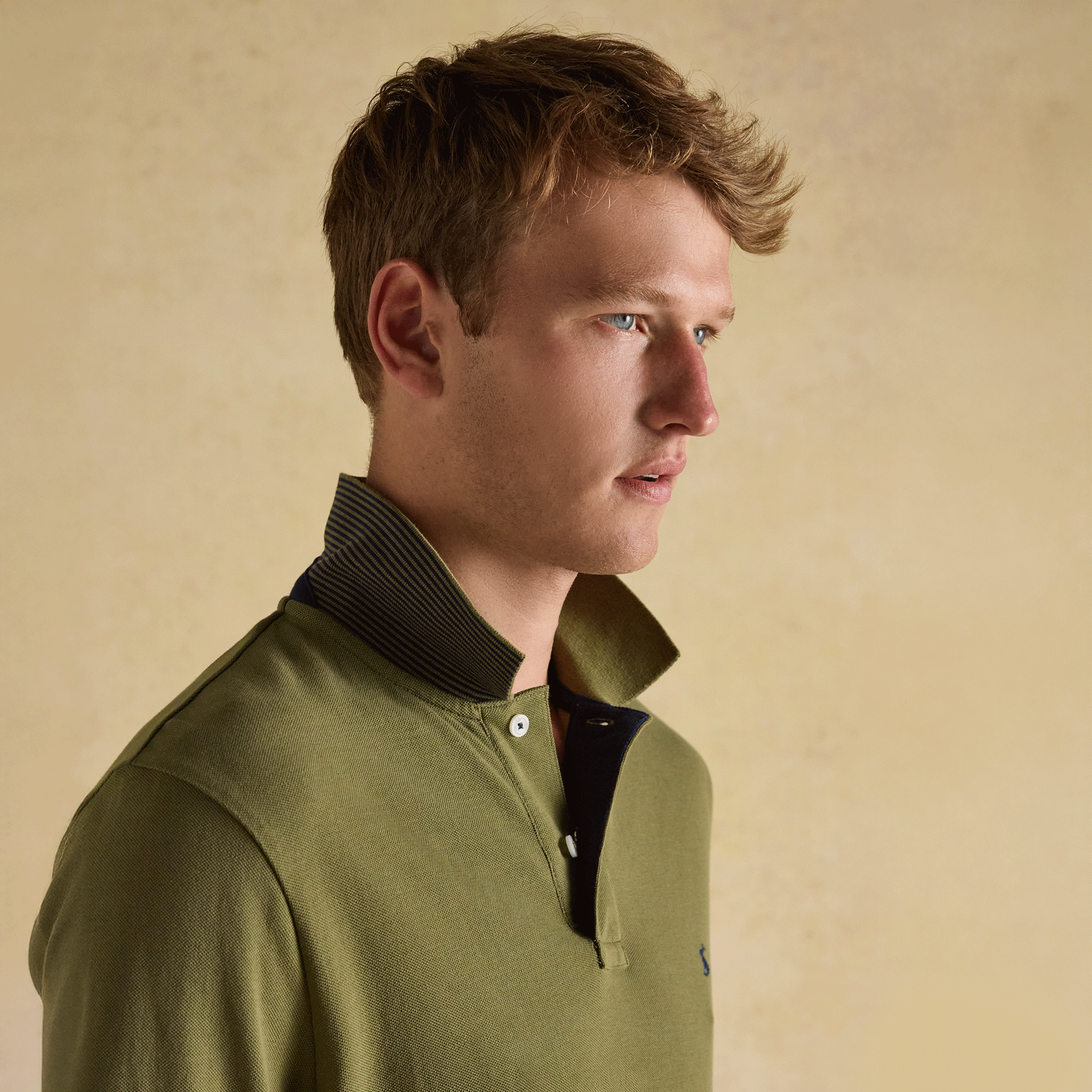 Joules Woody Cotton Pique Polo Shirt Khaki Green