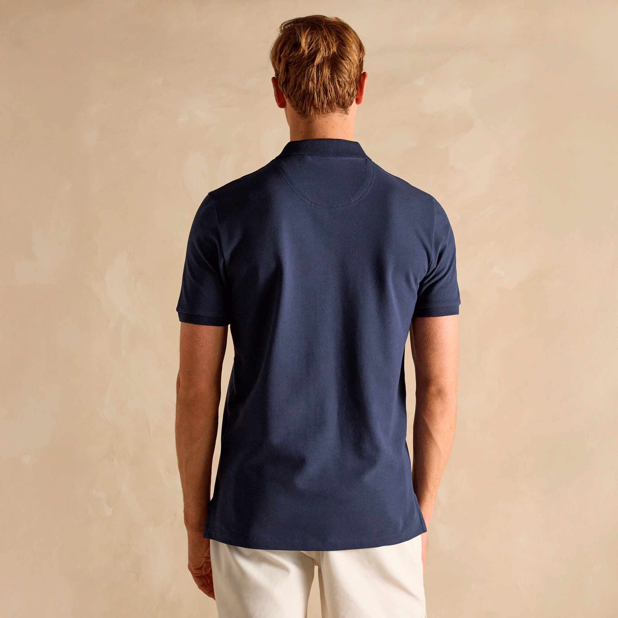 Joules Woody Cotton Pique Polo Shirt Navy