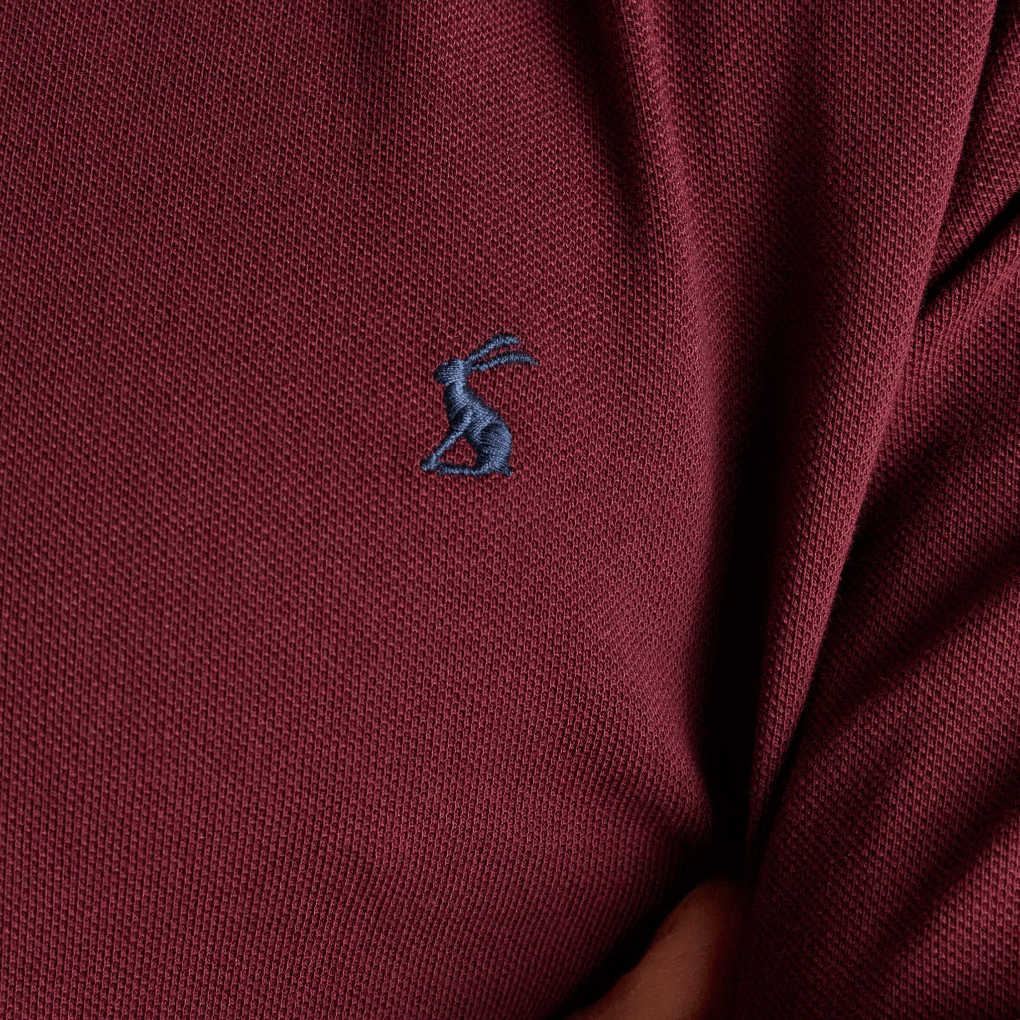 Joules Woody Cotton Pique Polo Shirt in Burgundy